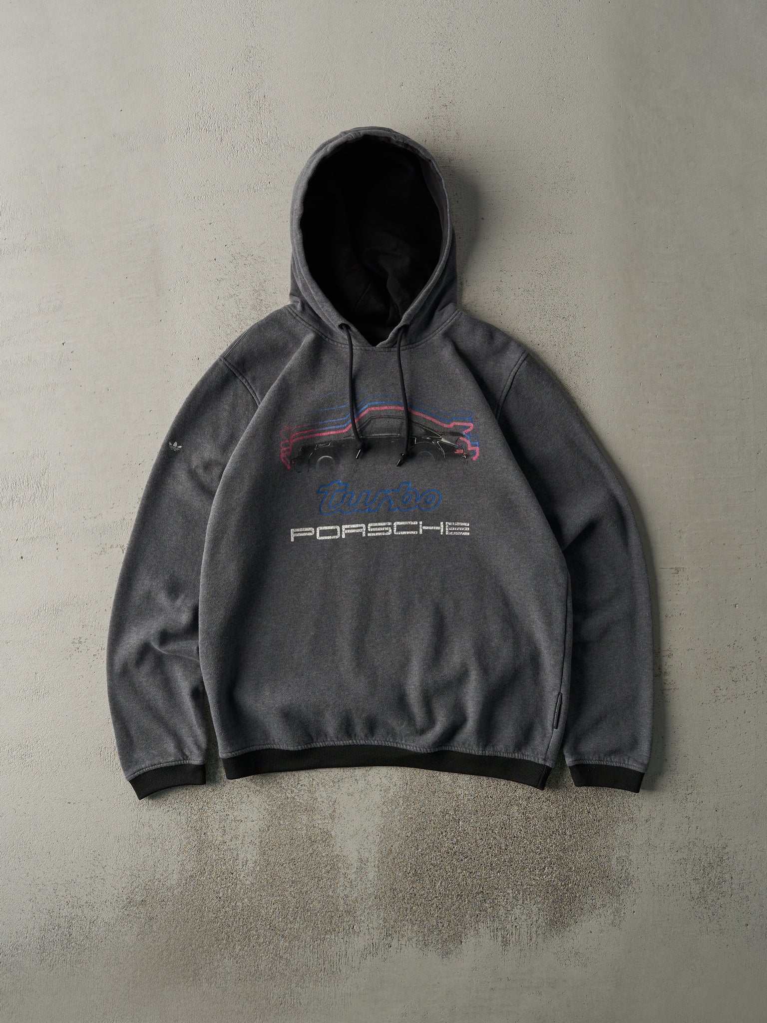 Vintage Y2K Grey Adidas x Porsche Hoodie (M)