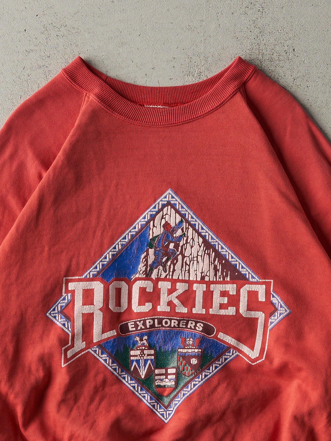 Vintage 90s Red Rockies Explorers Boxy Crewneck (M/L)