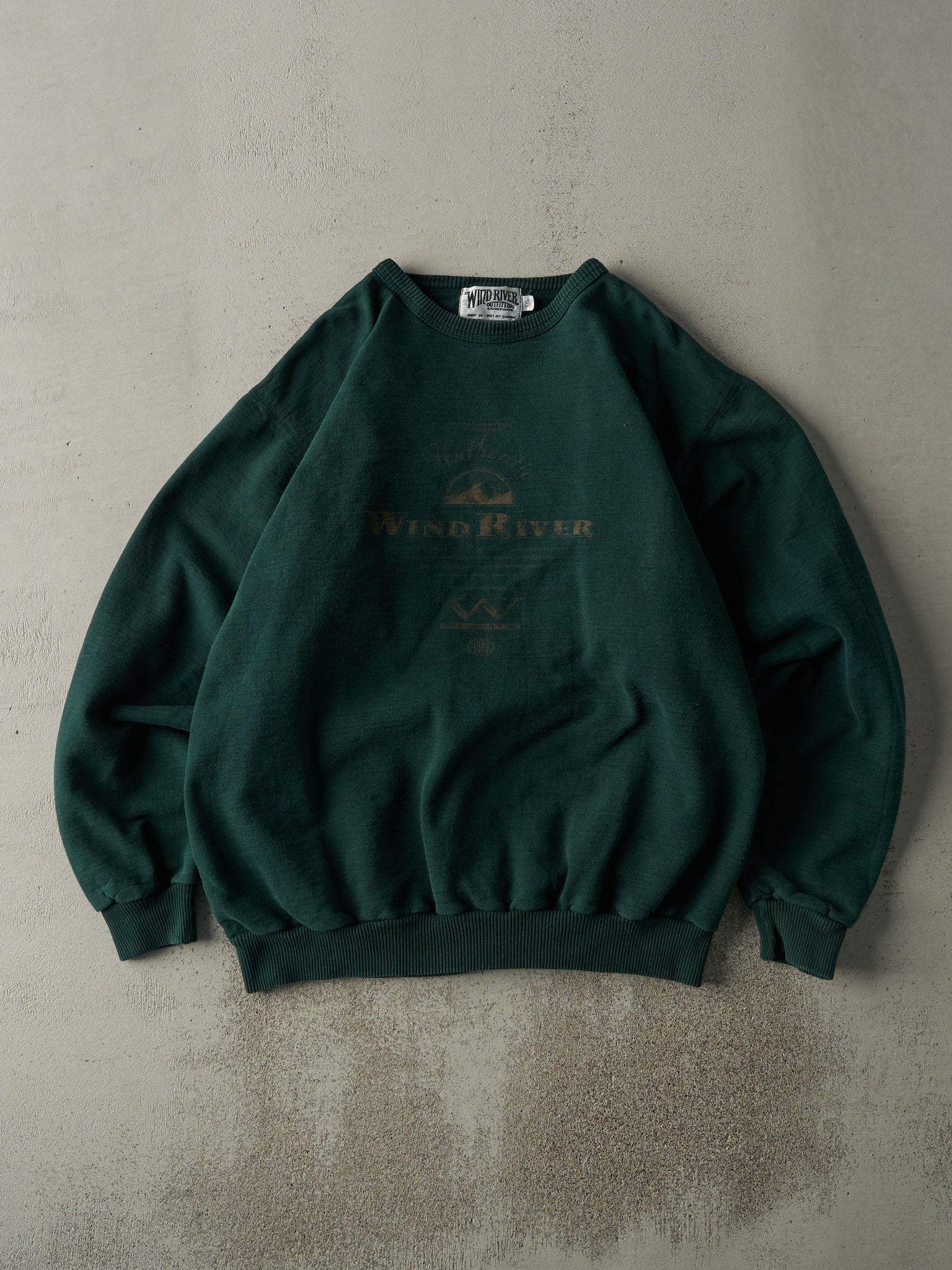 Vintage 90s Forest Green Wind River Crewneck (XL)