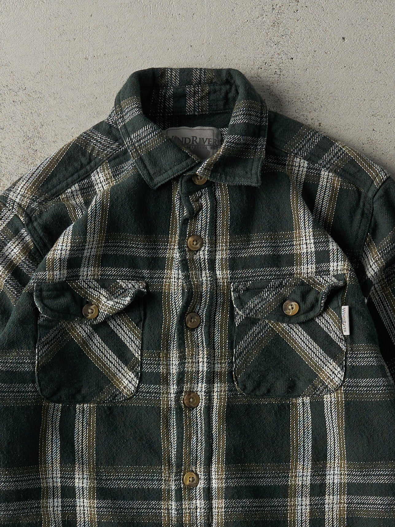 Vintage Y2K Green Wind River Flannel Button Up (S)