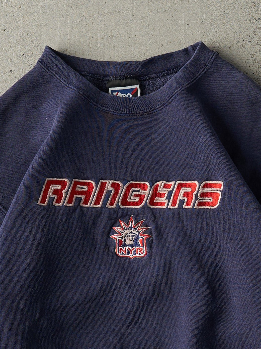 Vintage 90s Navy Blue New York Rangers Crewneck (S/M)