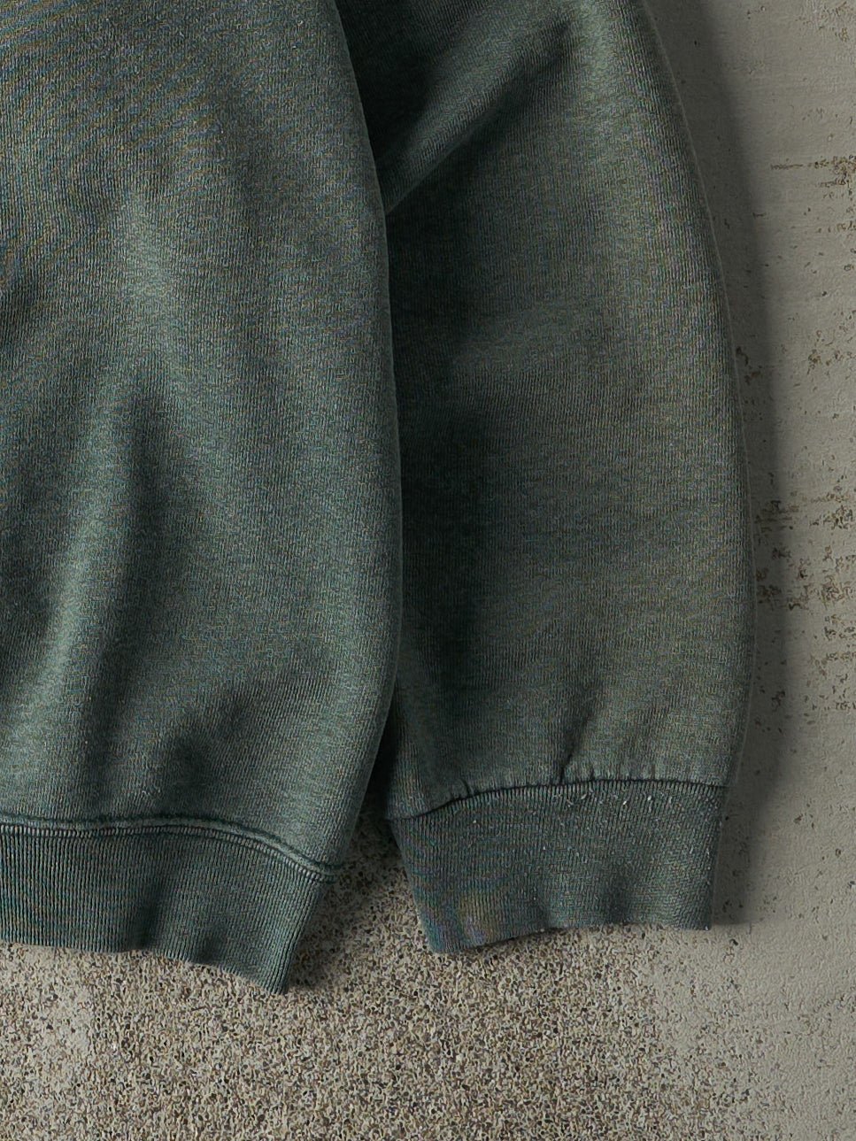 Vintage 90s Washed Green Blank Crewneck (M)