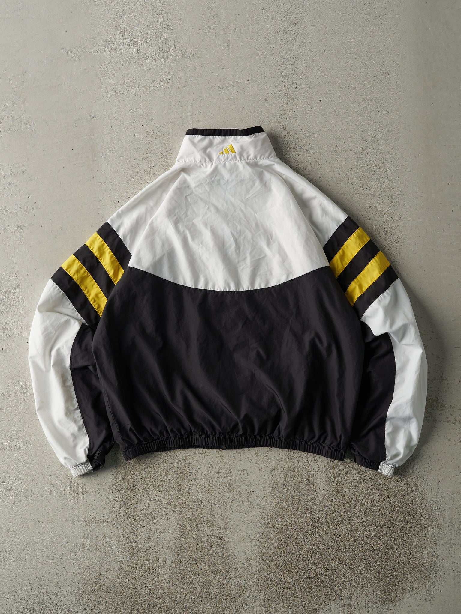 Vintage 90s Black, White & Yellow Adidas Track Jacket (S)