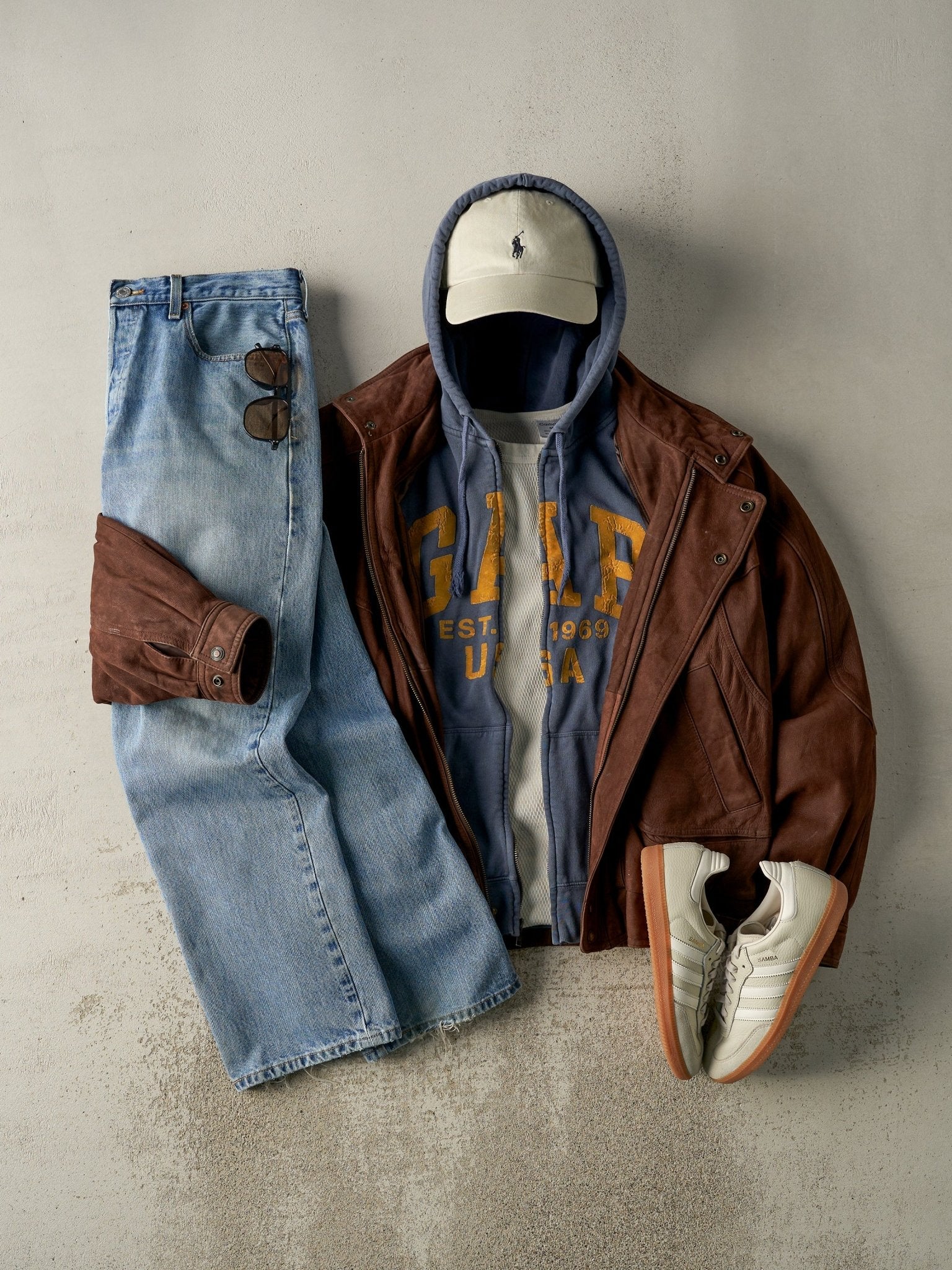 Vintage 90s Brown Wilsons Suede Leather Jacket (L)
