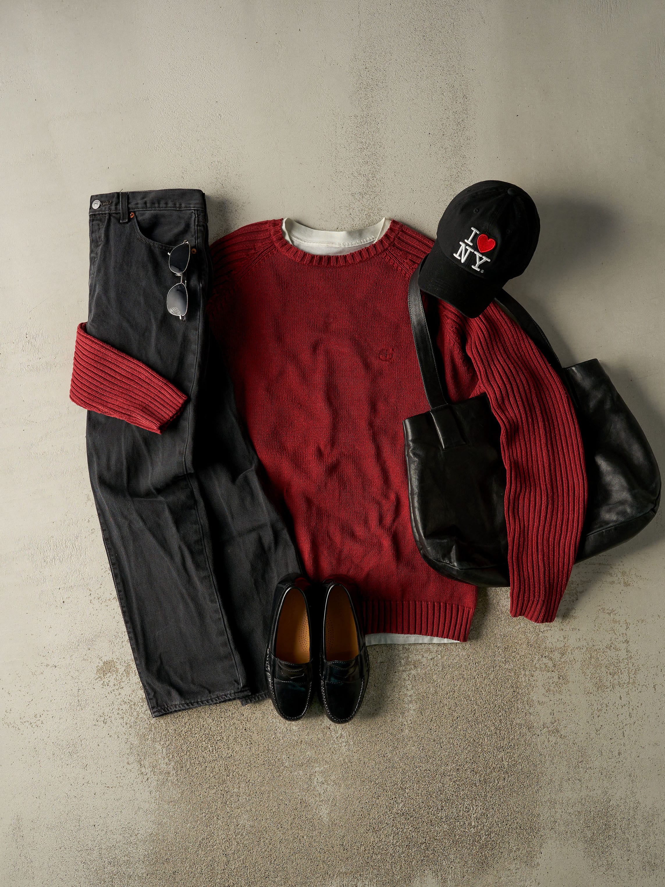 Vintage 90s Burgundy Timberland Knit (XL/XXL)