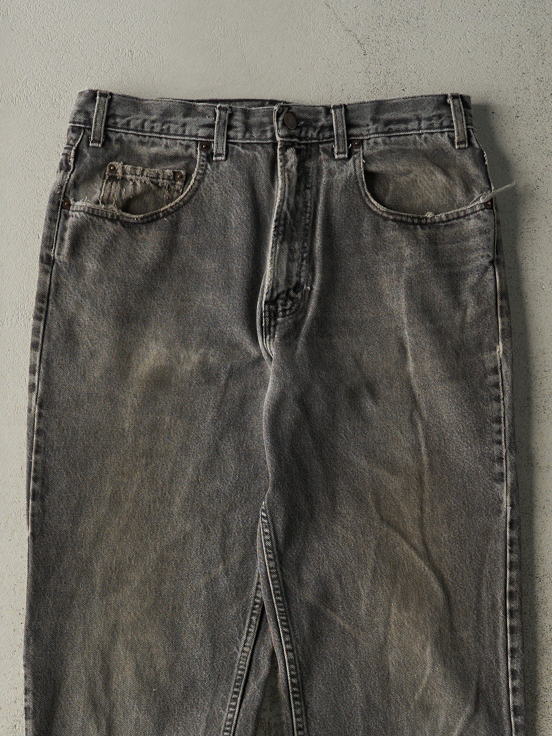 Vintage 90s Faded Black Gap Denim Pants (33.5x35)