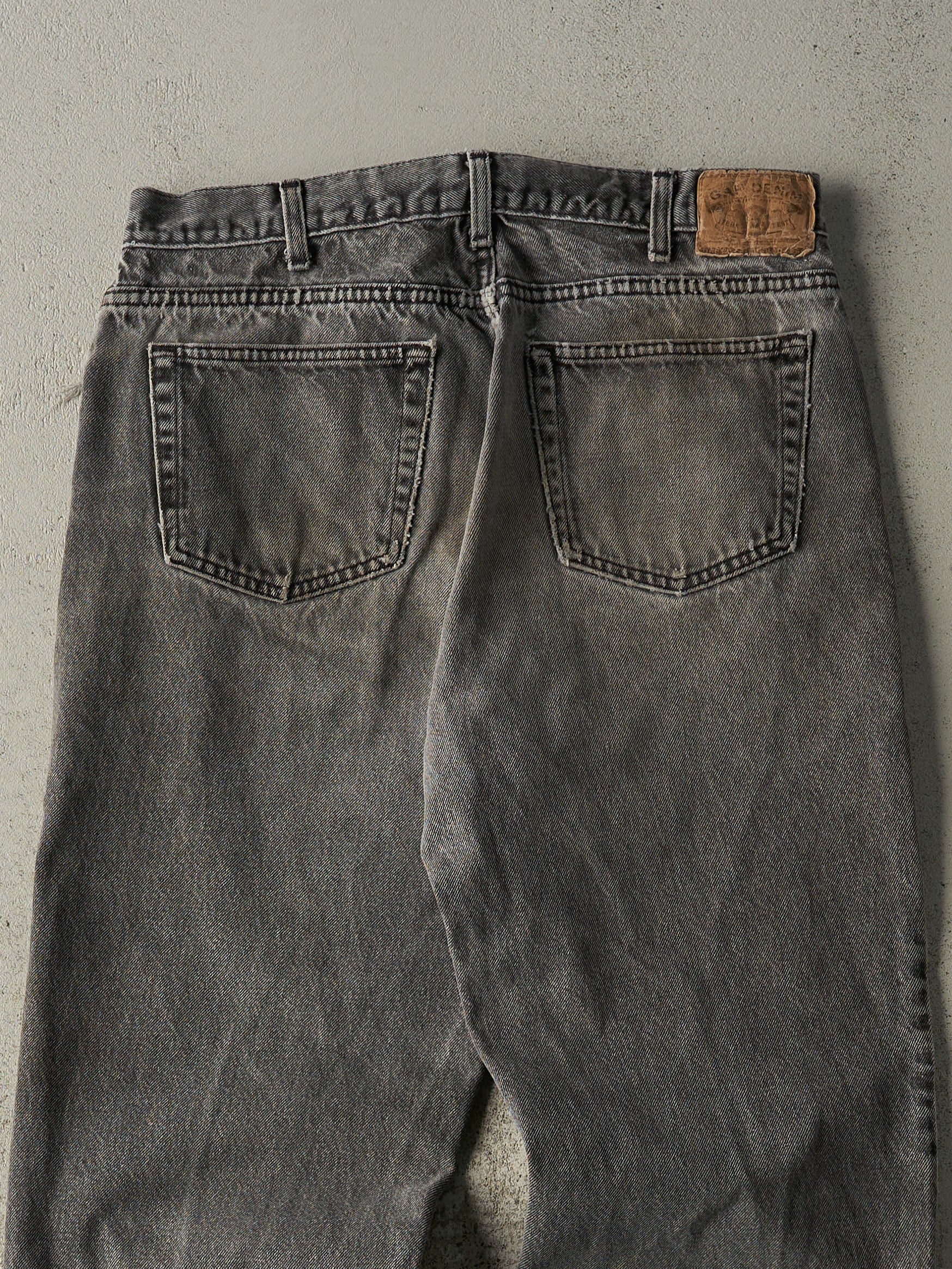 Vintage 90s Faded Black Gap Denim Pants (33.5x35)