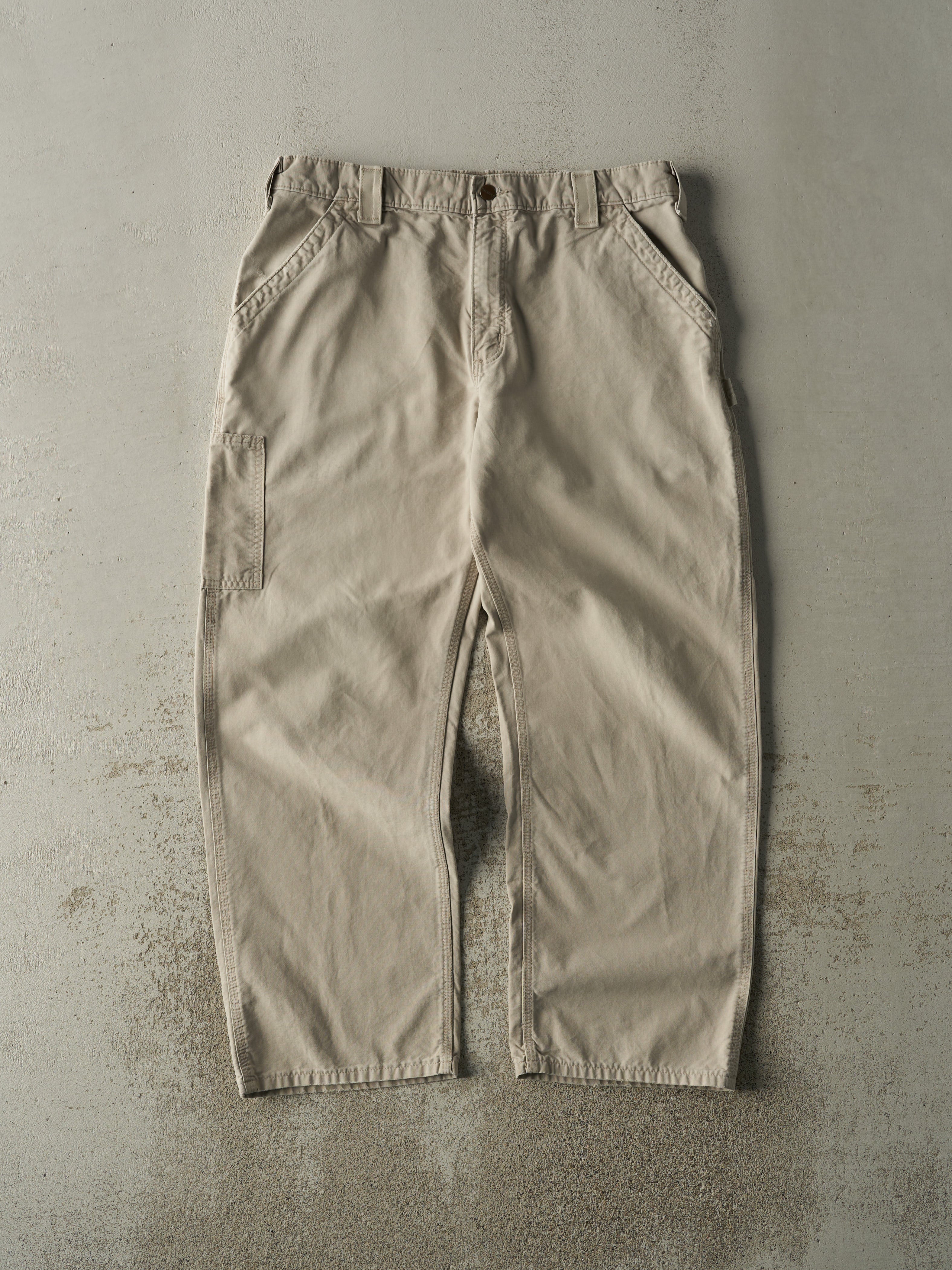 Vintage Y2K Beige Carhartt Carpenter Pants (35.5x28)
