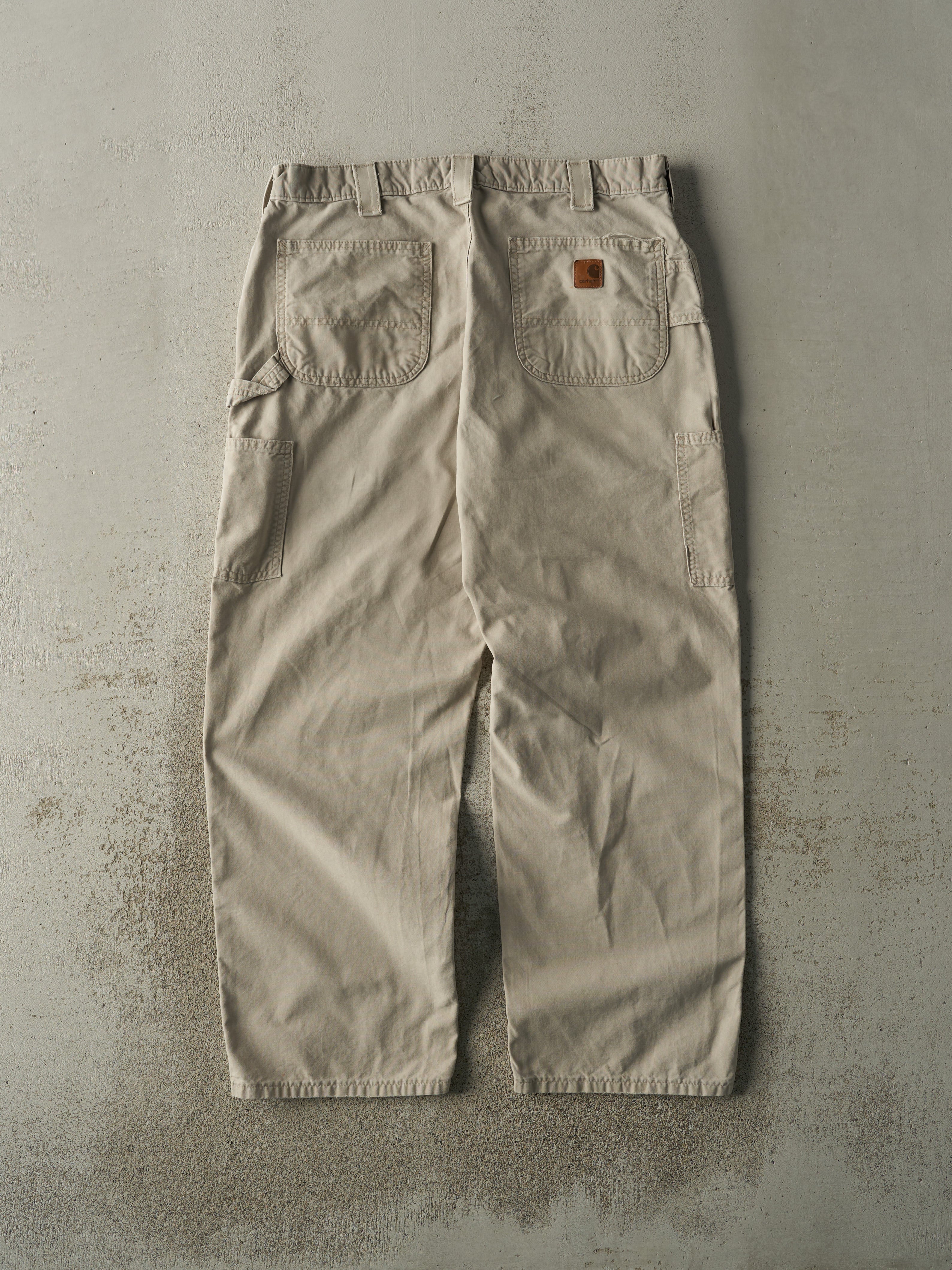 Vintage Y2K Beige Carhartt Carpenter Pants (35.5x28)