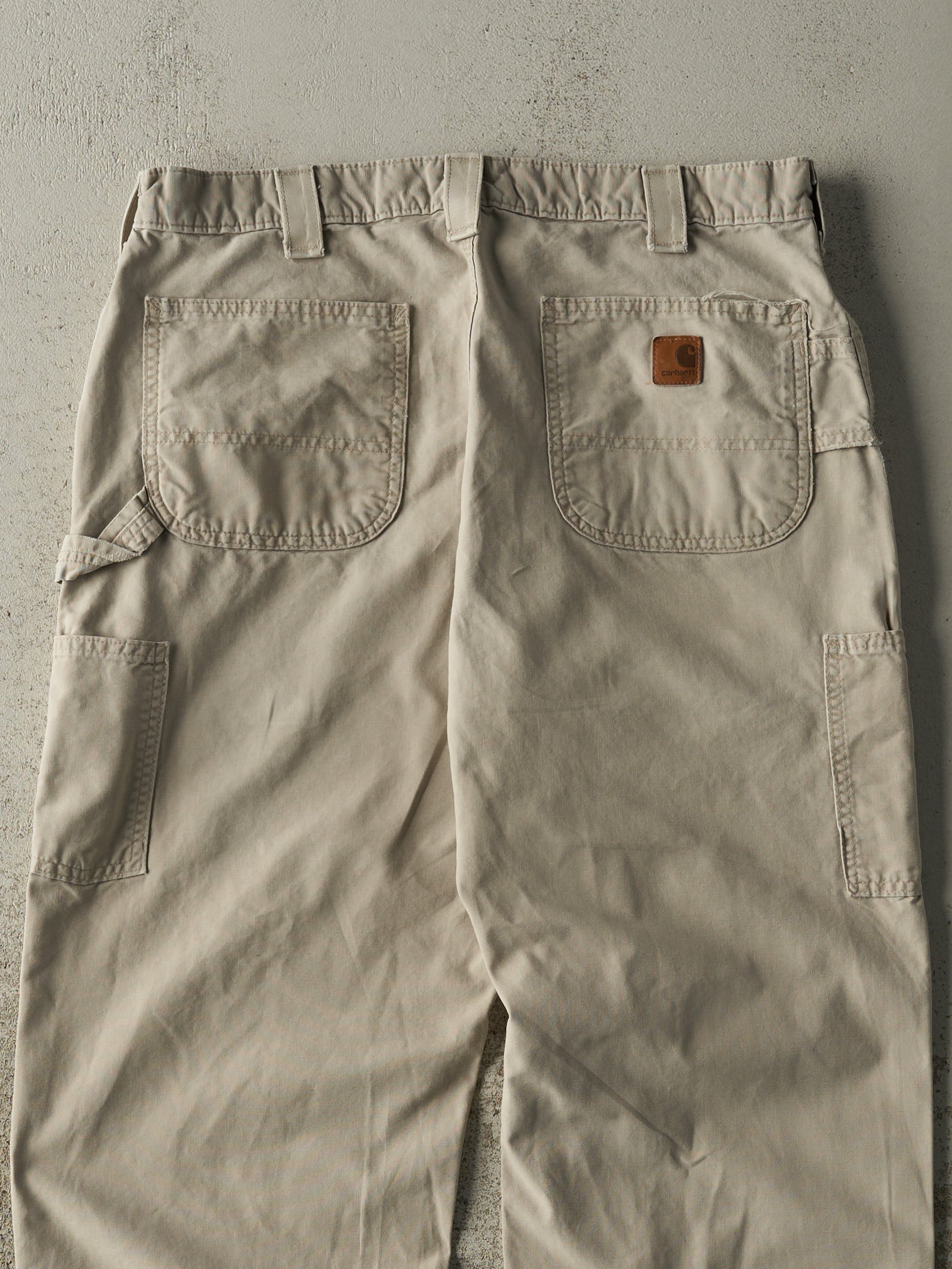 Vintage Y2K Beige Carhartt Carpenter Pants (35.5x28)