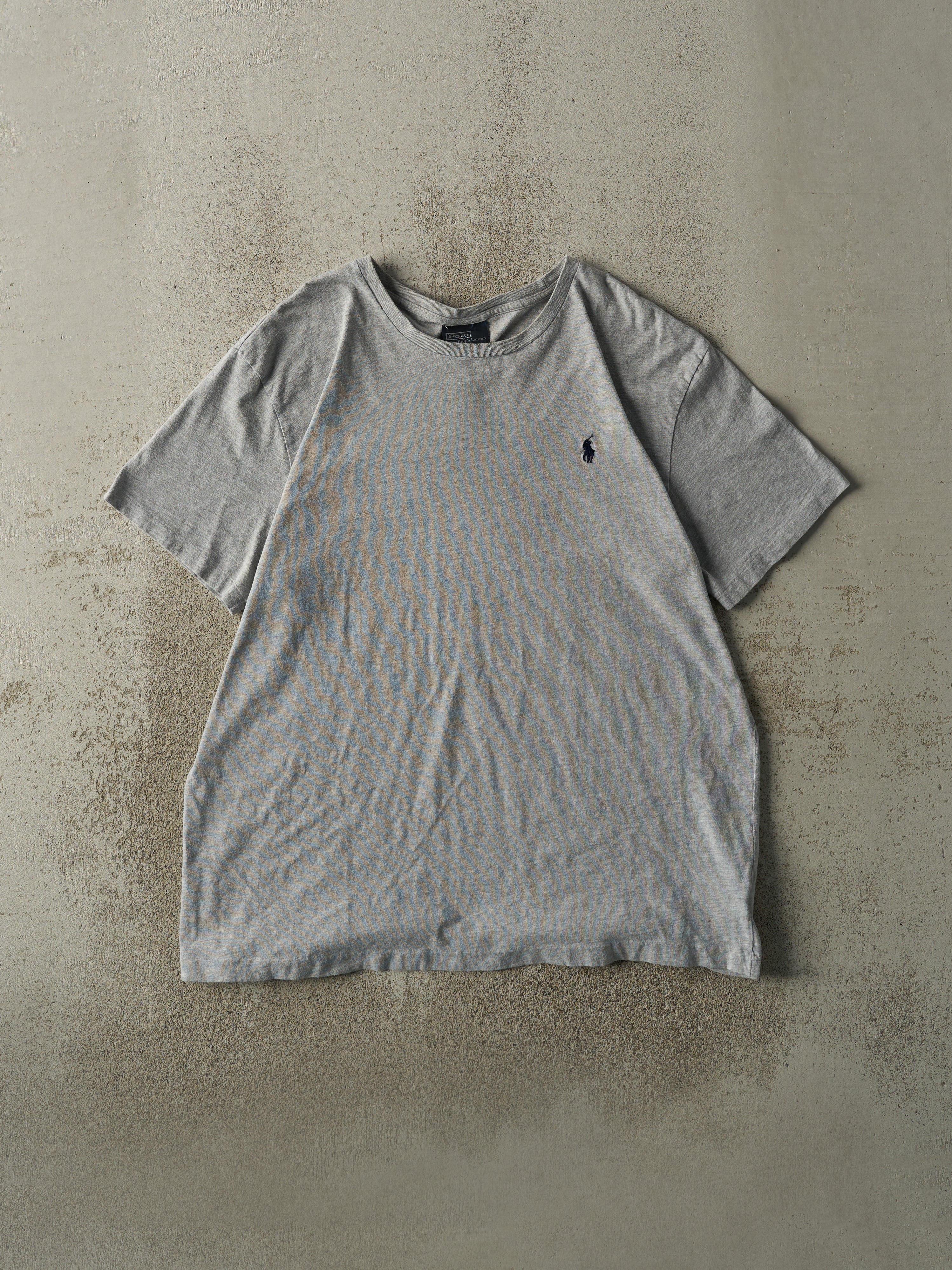 Vintage 90s Grey Polo by Ralph Lauren Tee (L/XL)