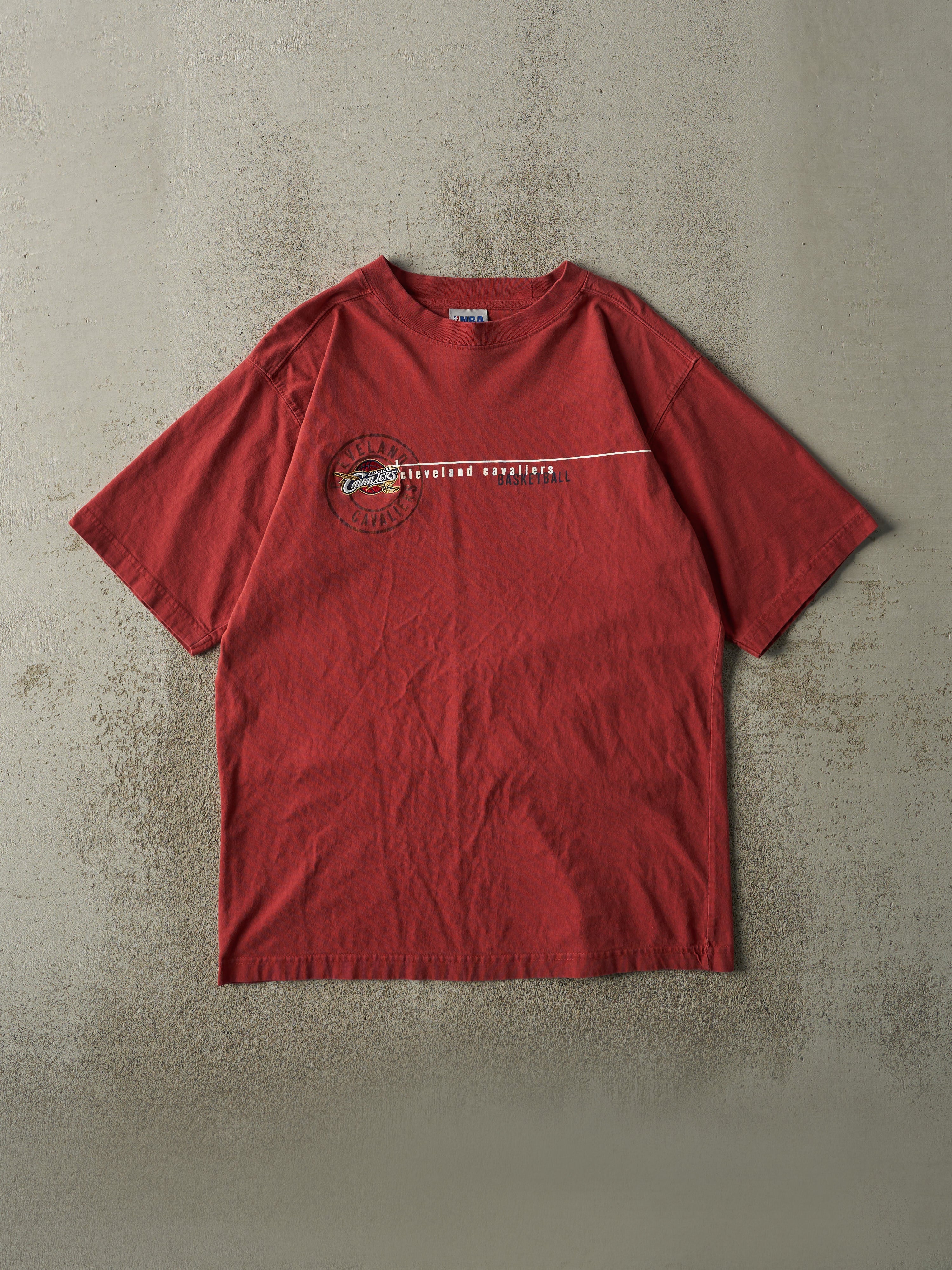 Vintage Y2K Burgundy Cleveland Cavaliers Embroidered Tee (M/L)