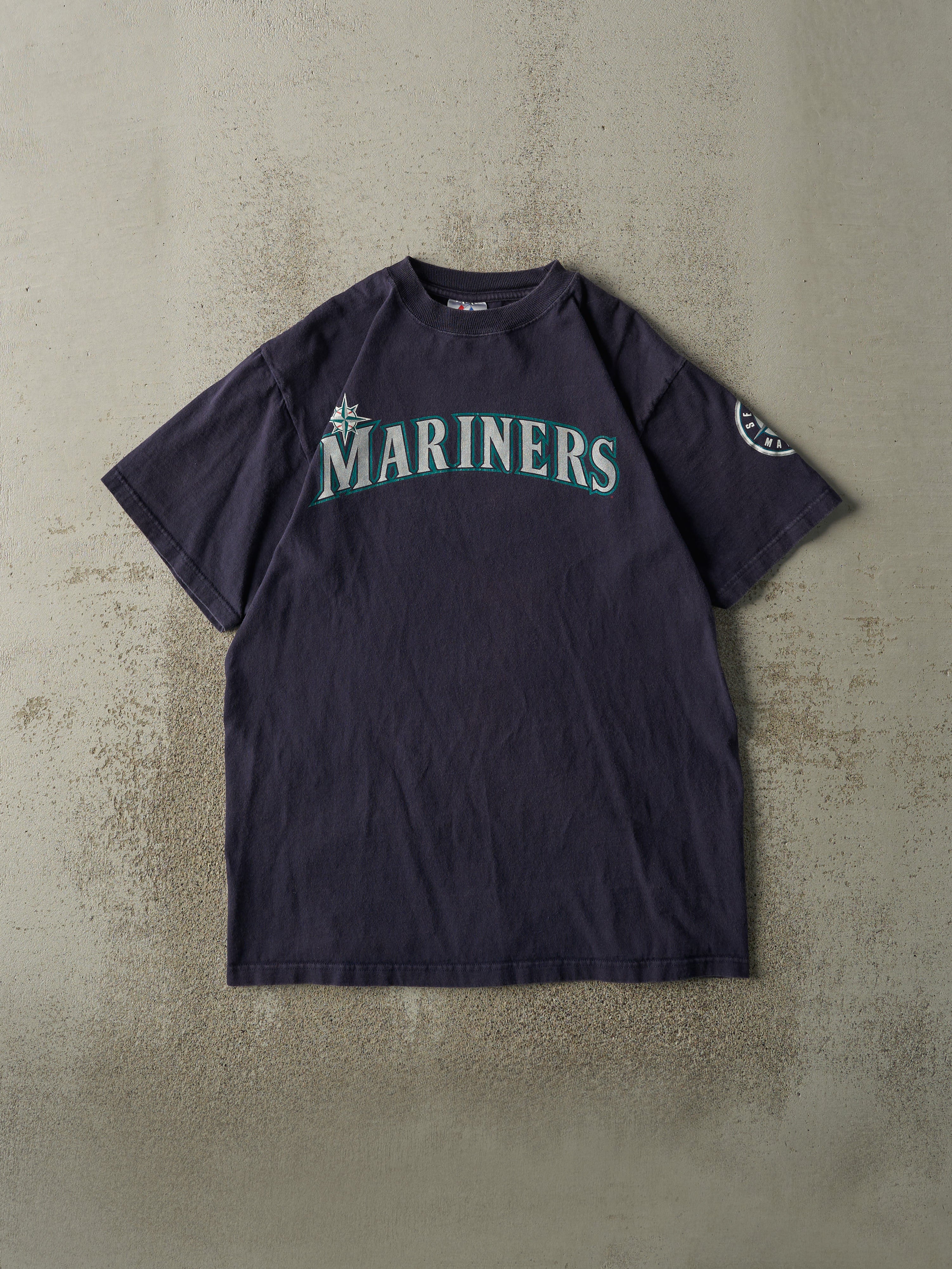 Vintage Y2K Navy Blue Seattle Mariners #51 Ichiro Player Tee (M/L)