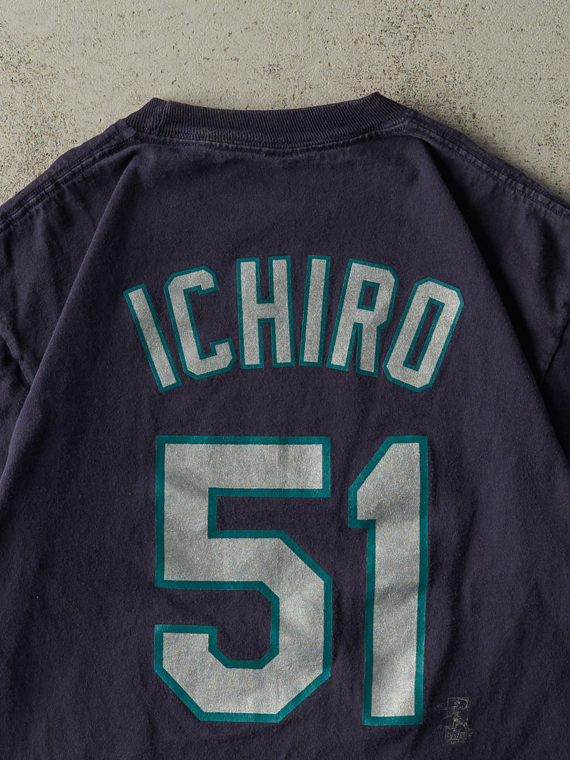 Vintage Y2K Navy Blue Seattle Mariners #51 Ichiro Player Tee (M/L)