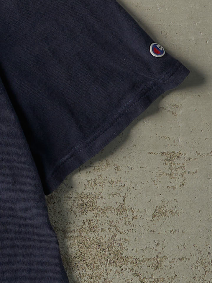 Vintage 90s Navy Blue Champion Logo Tee (XL)
