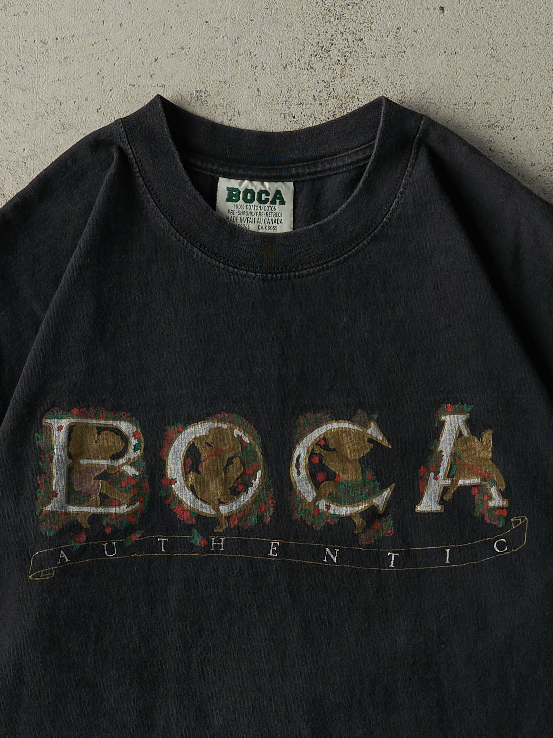 Vintage 90s Black Boca Authentic Tee (L/XL)