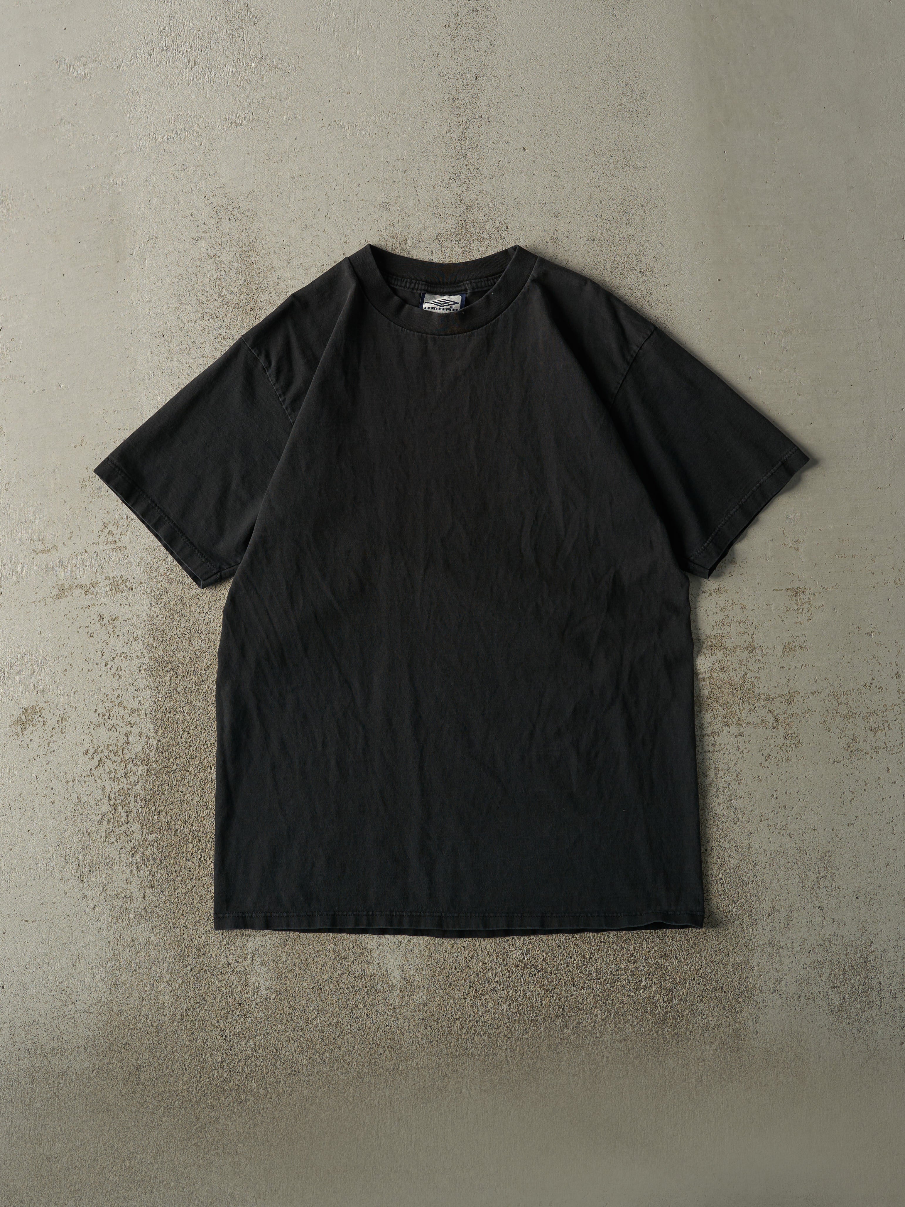 Vintage Y2K Faded Black Blank Tee (M/L)