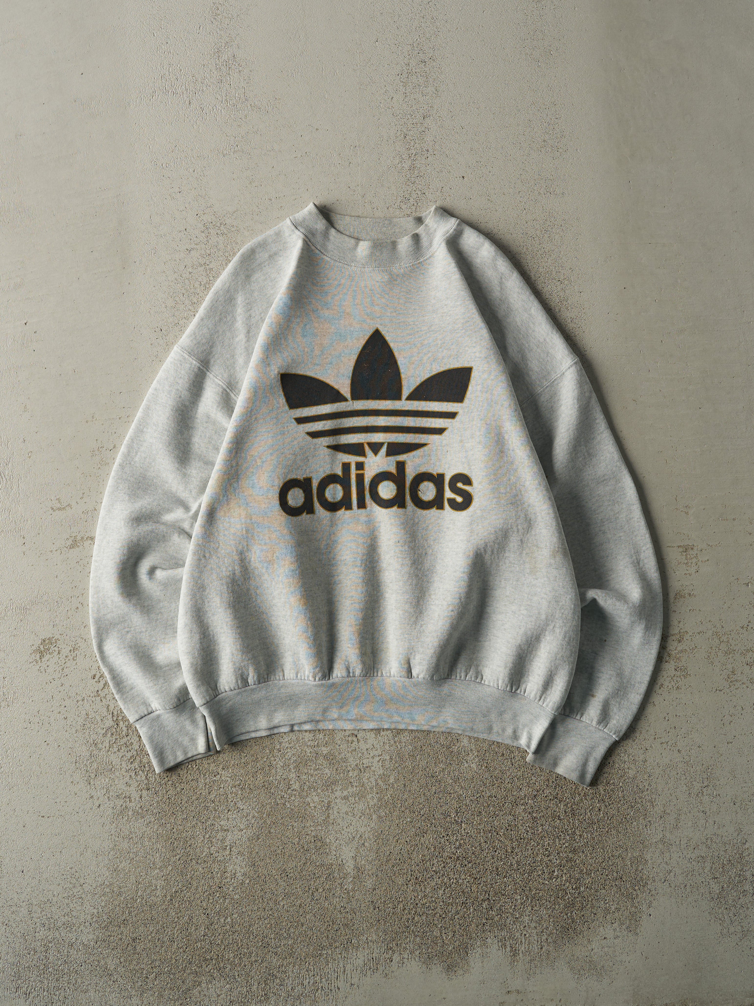 Vintage 90s Heather Grey Adidas Crewneck (L/XL)