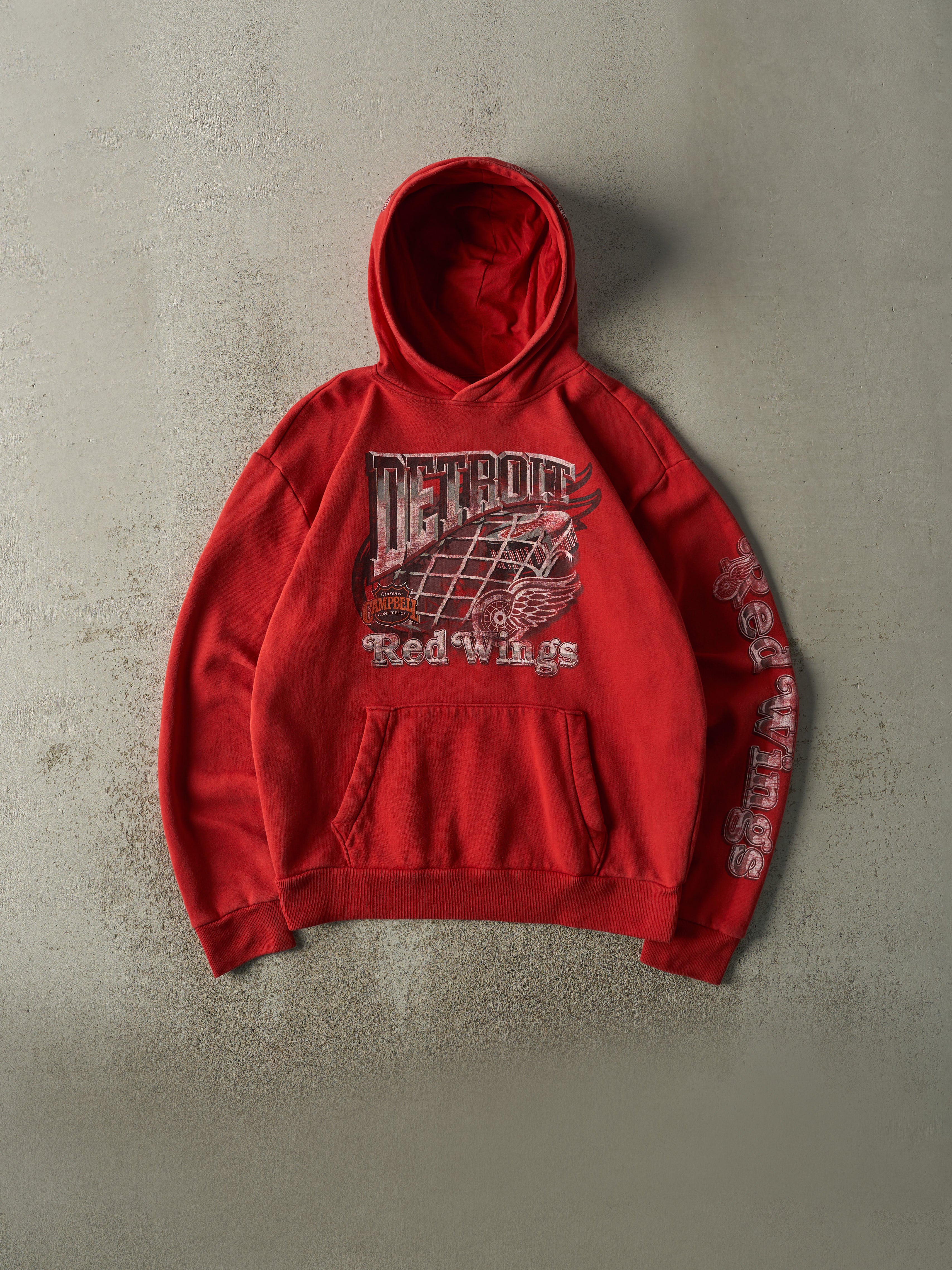 Vintage Y2K Red Detroit Red Wings Hoodie (M)