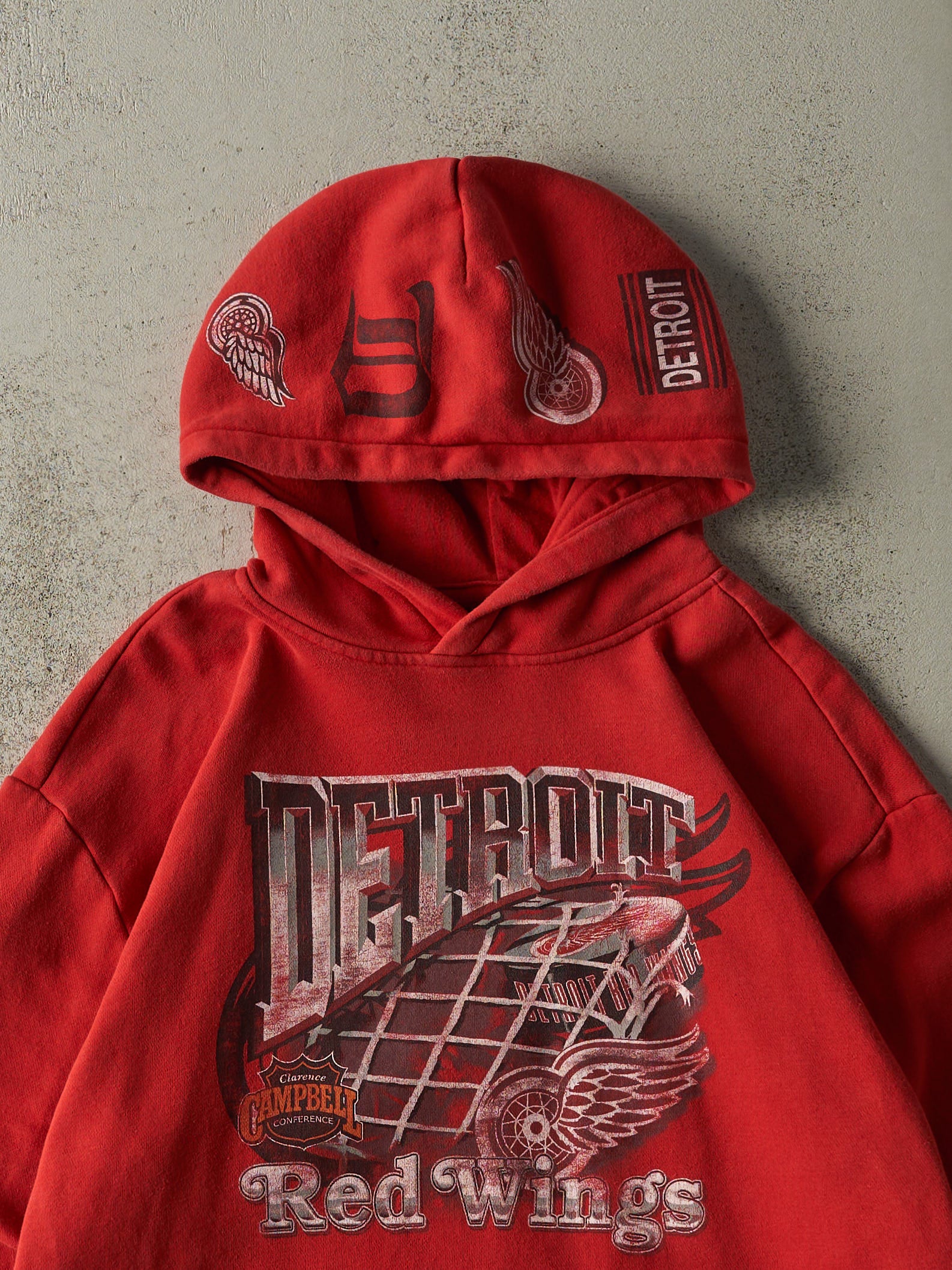 Vintage Y2K Red Detroit Red Wings Hoodie (M)