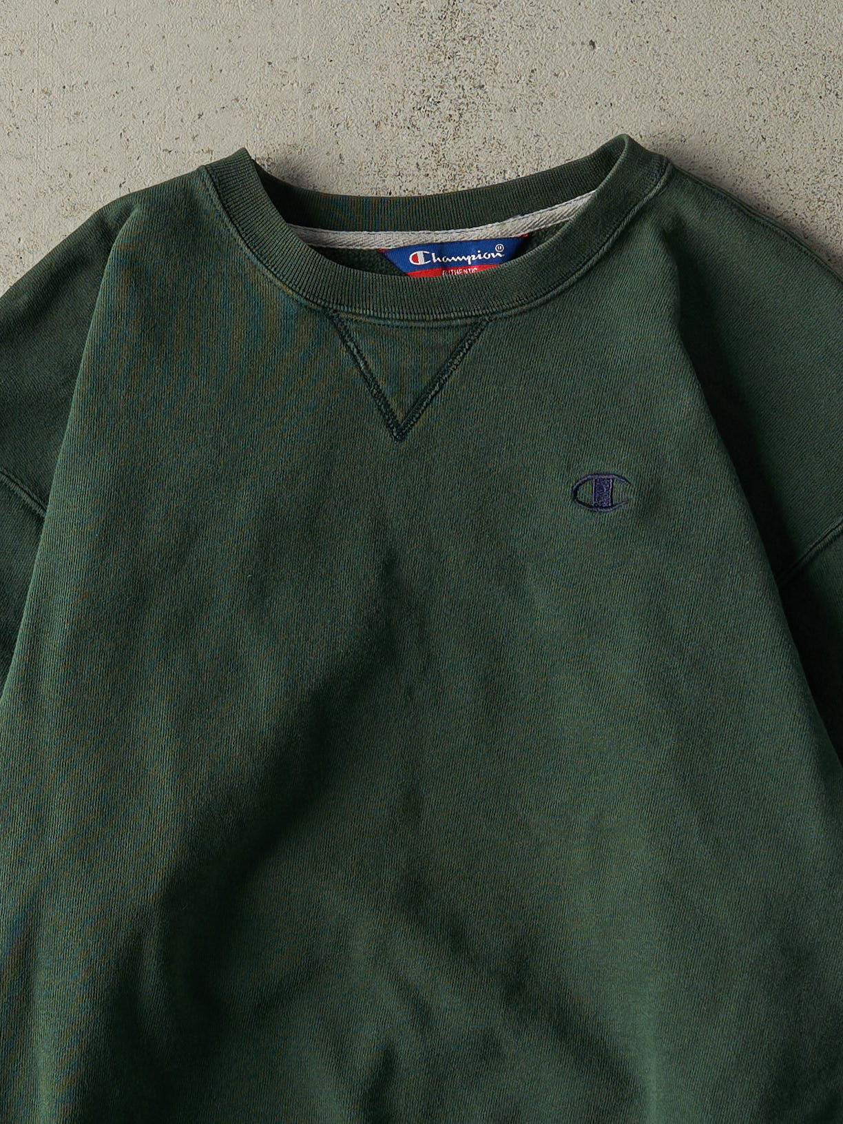 Vintage Y2K Green Champion Embroidered Crewneck (M/L)