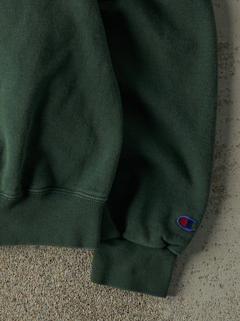 Vintage Y2K Green Champion Embroidered Crewneck (M/L)