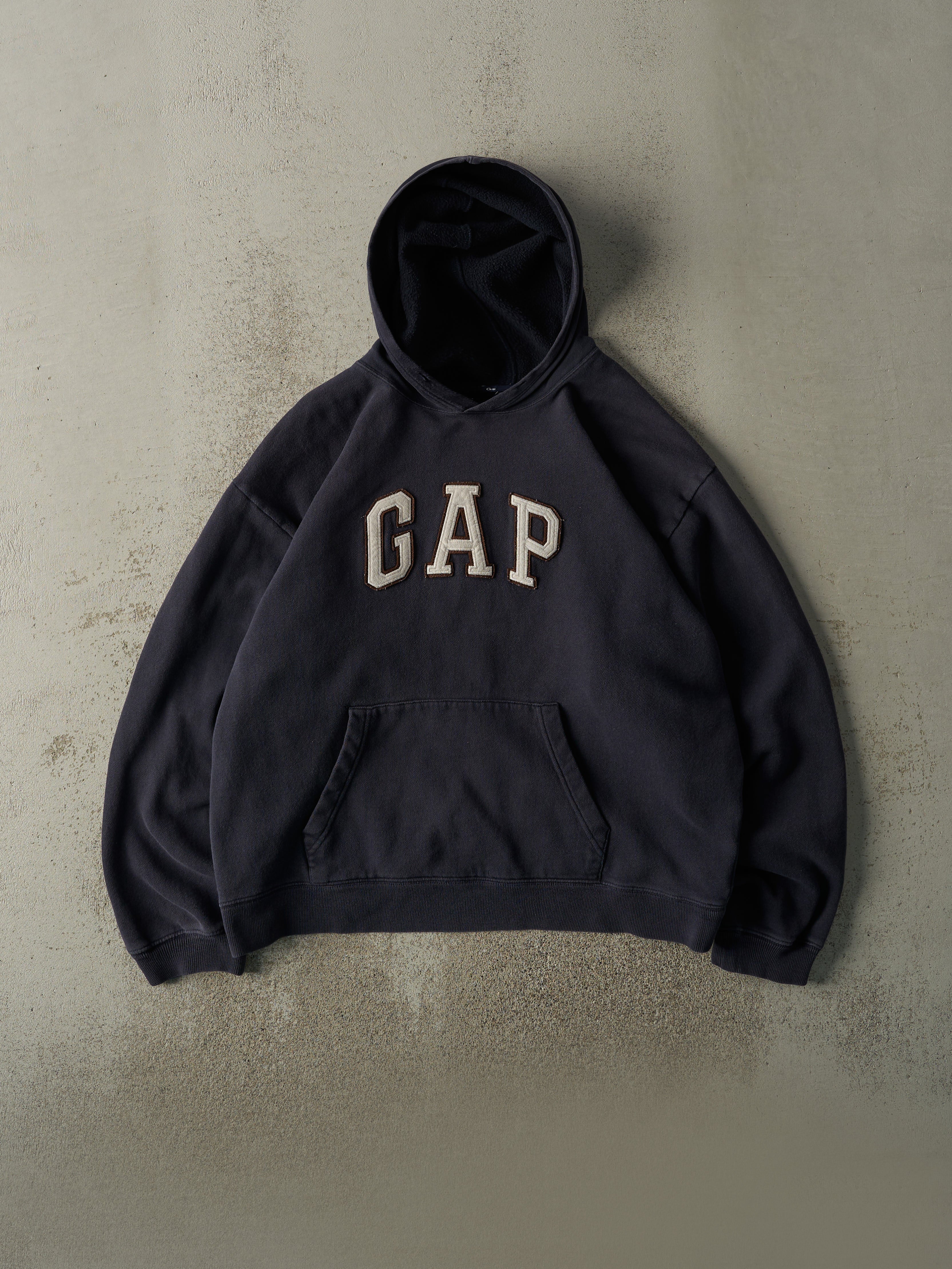 Vintage Y2K Navy Blue Gap Embroidered Boxy Hoodie (XL/XXL)