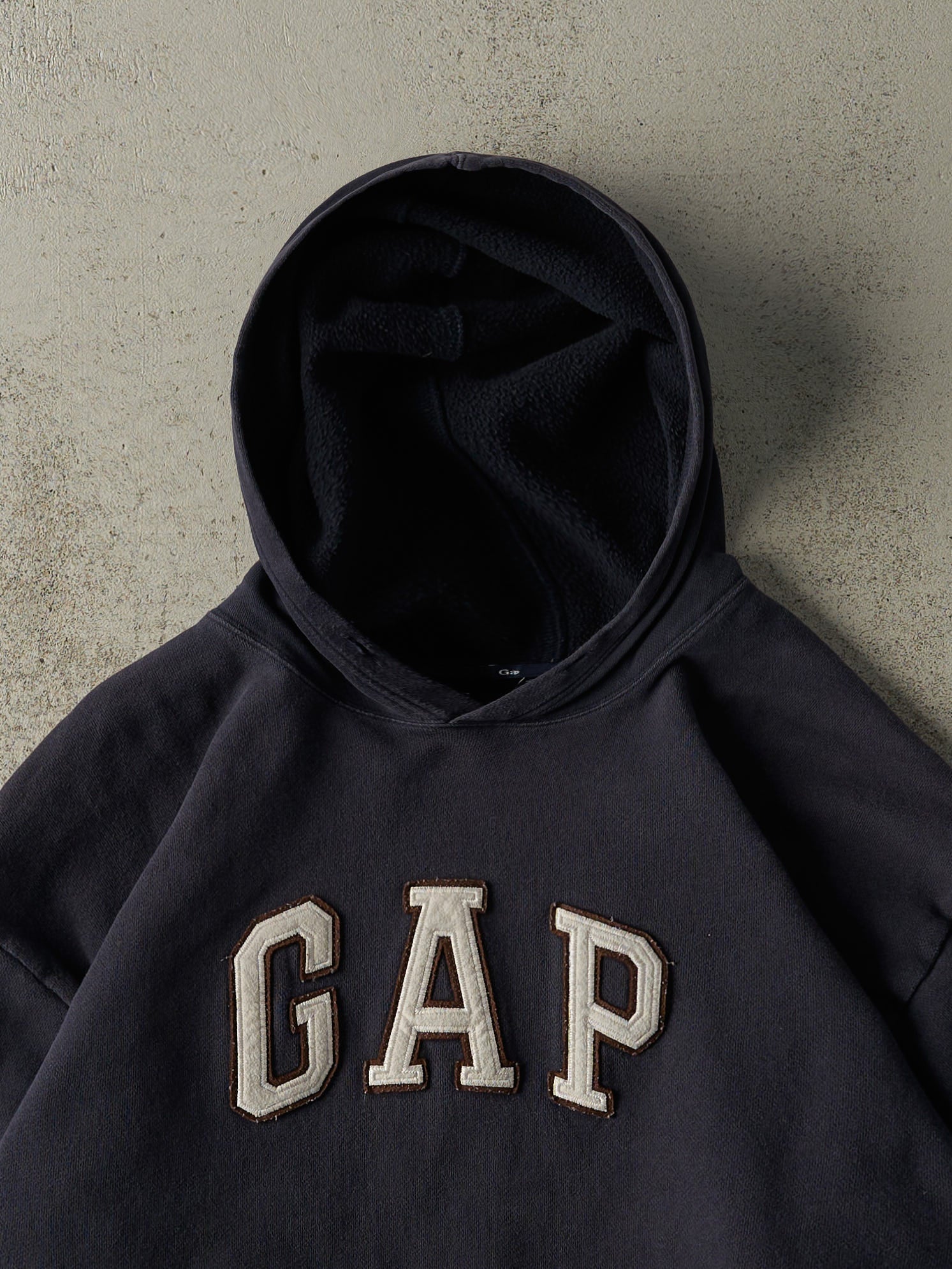 Vintage Y2K Navy Blue Gap Embroidered Boxy Hoodie (XL/XXL)