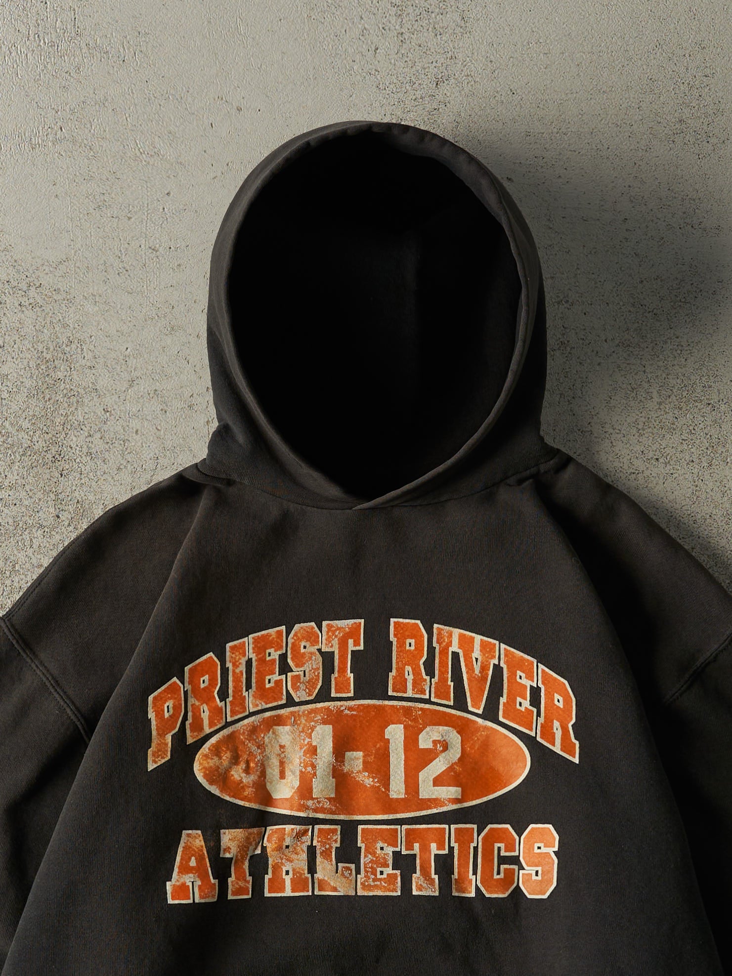 Vintage 90s Black Priest River Athletics Russell Athletic Hoodie (M)