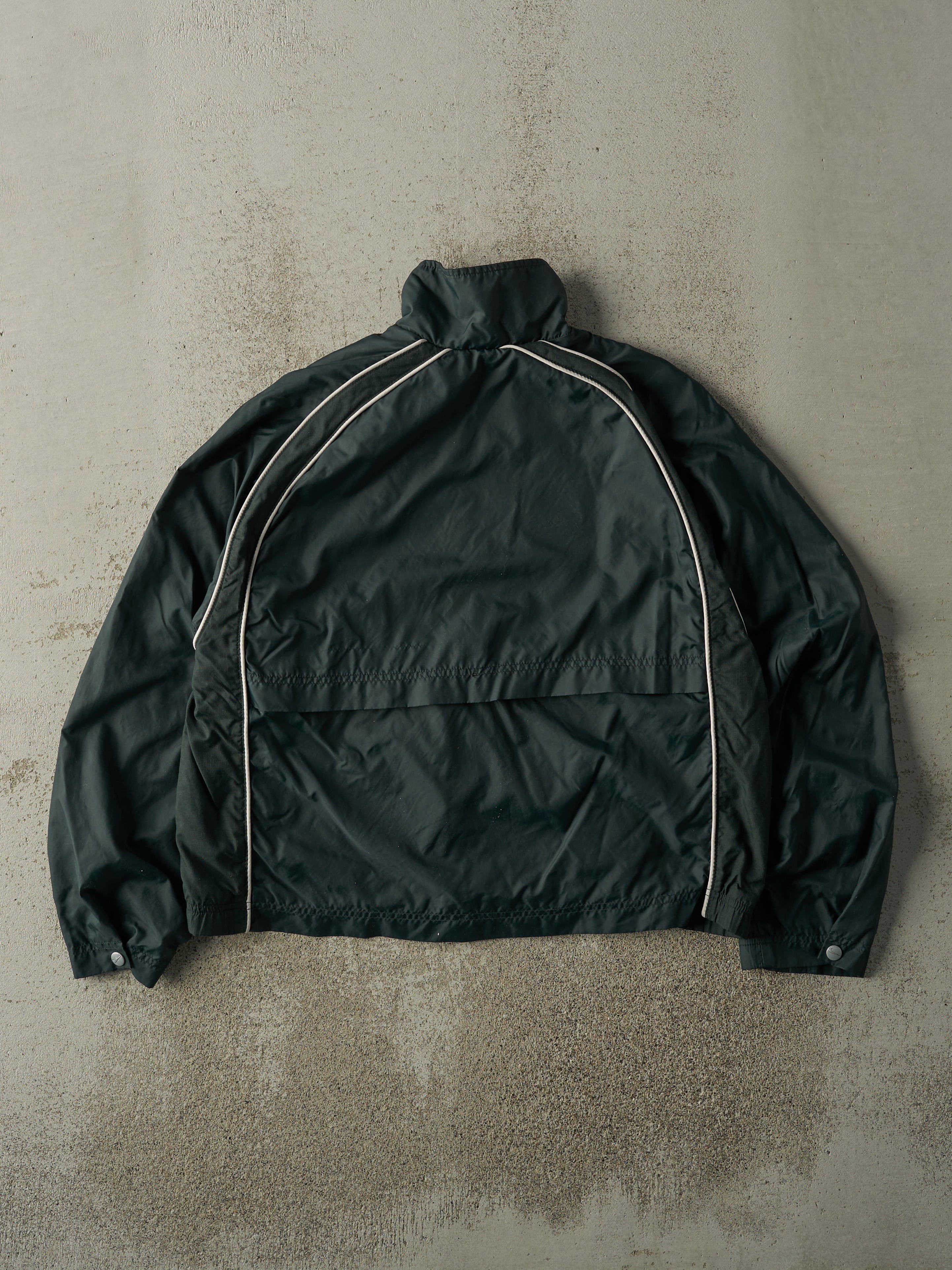 Vintage 90s Green Nike Windbreaker Boxy Jacket (S/M)