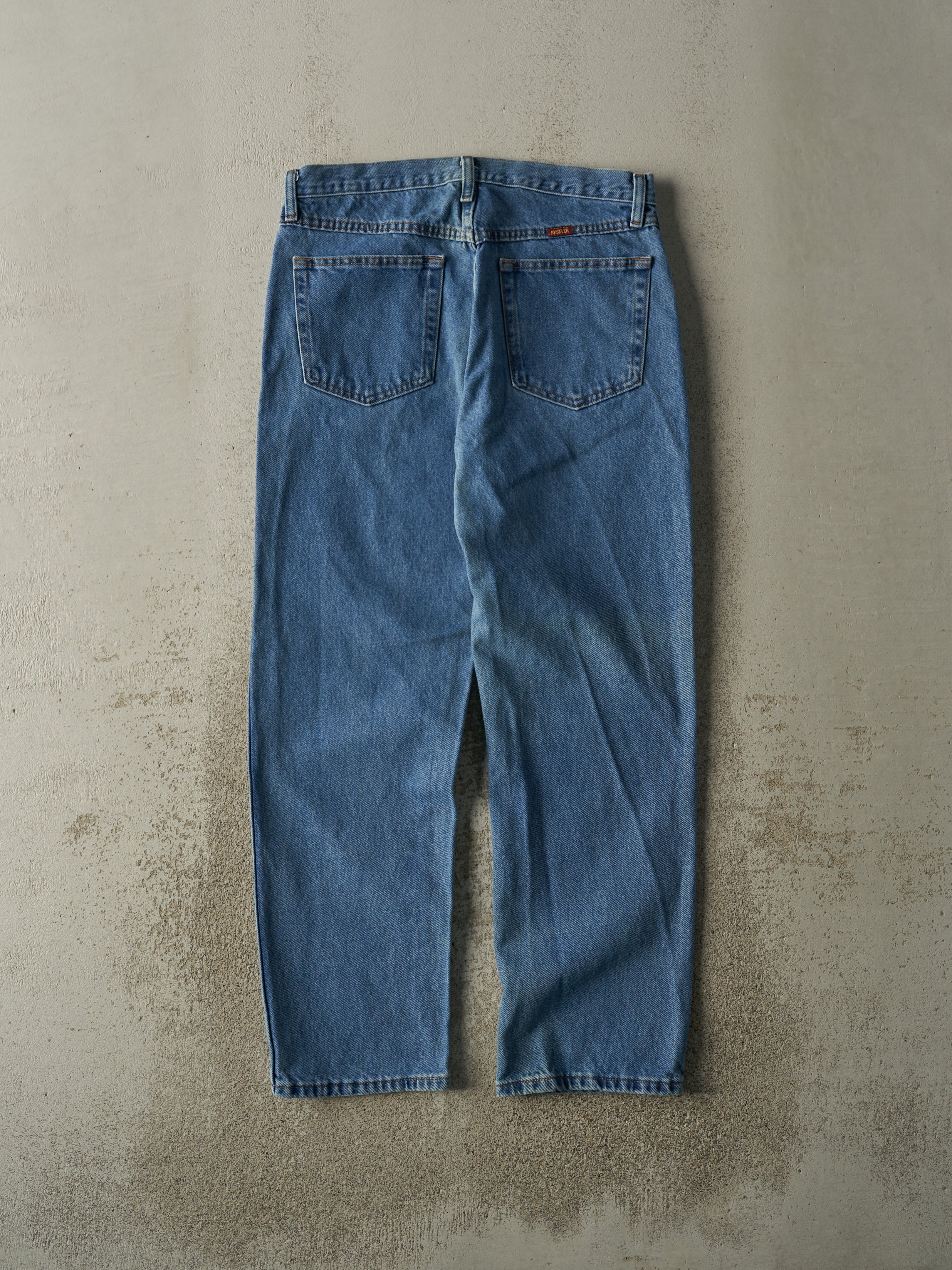 Vintage 90s Mid Wash Rustler Jeans (33x29)