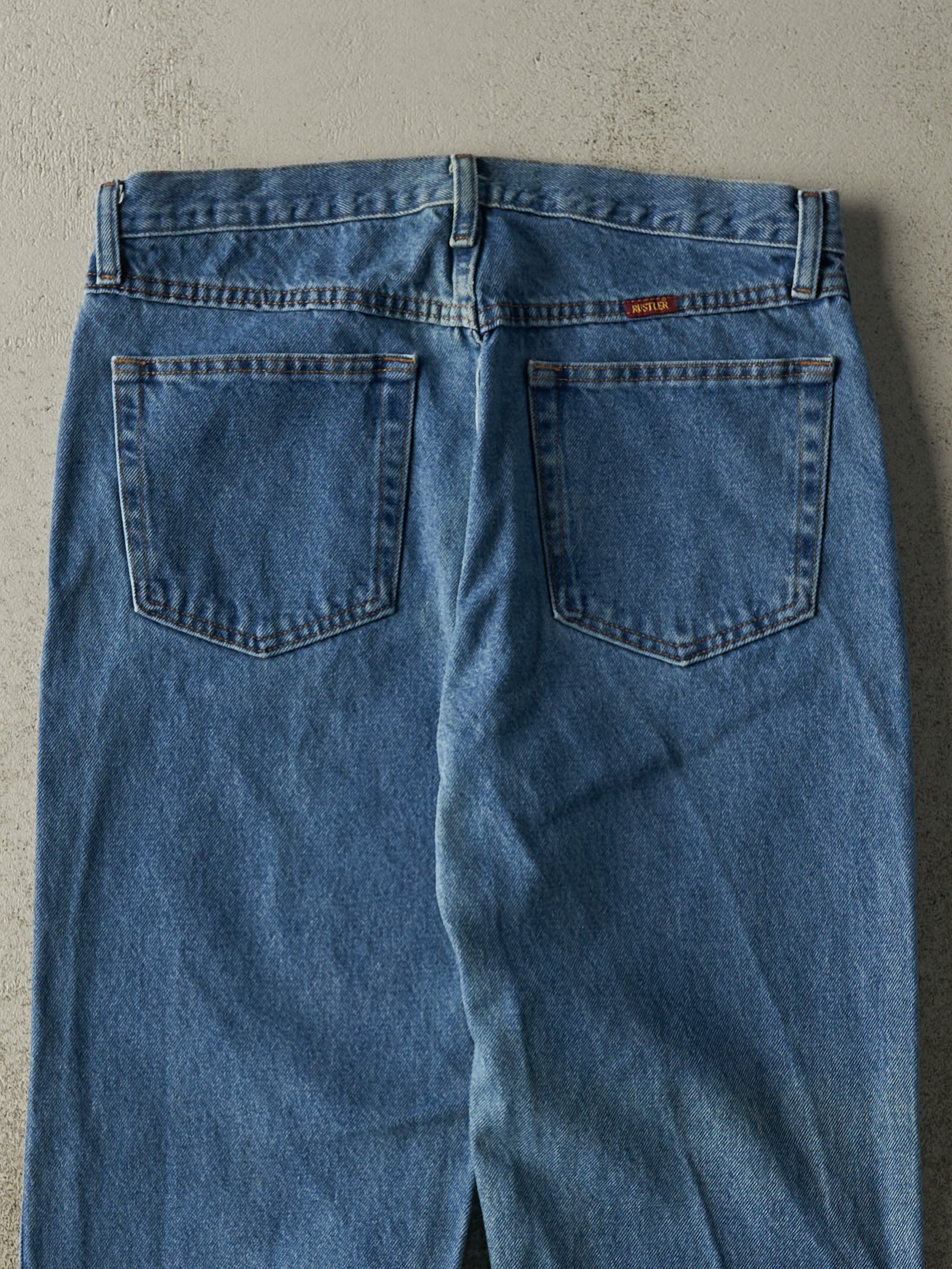 Vintage 90s Mid Wash Rustler Jeans (33x29)