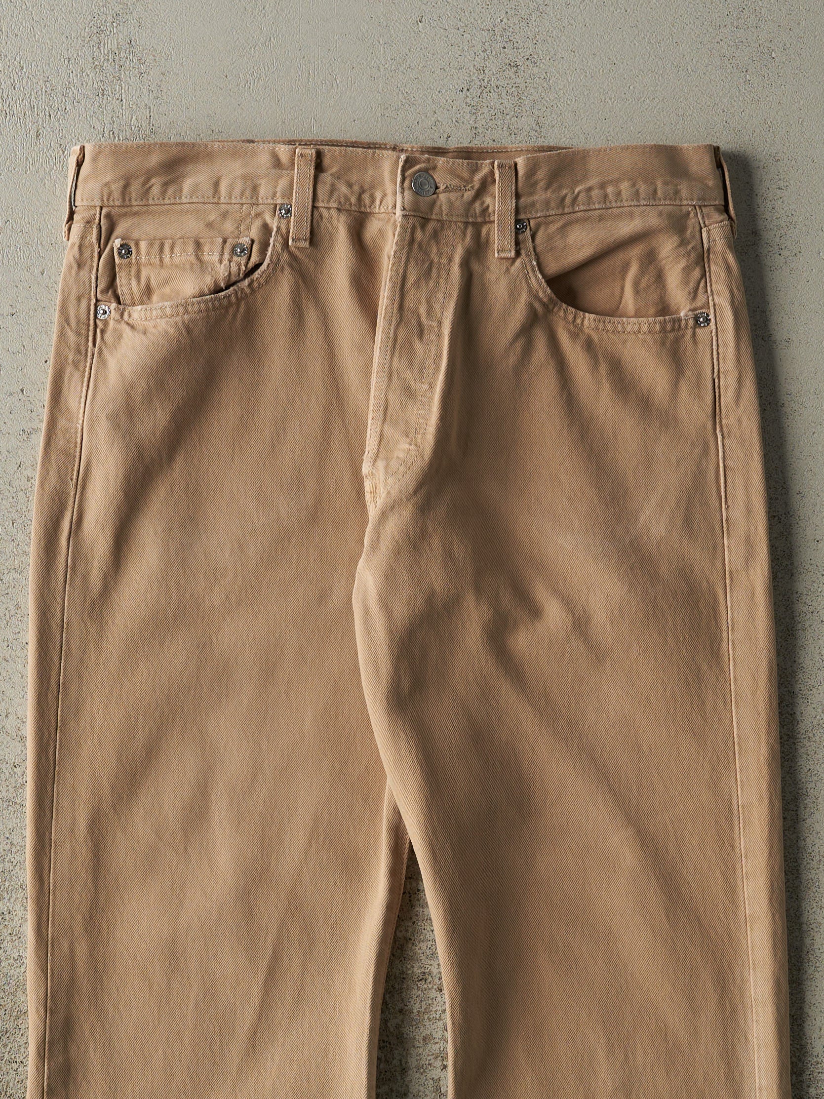 Vintage Y2K Beige Levi's 501 Denim Pants (34x28)