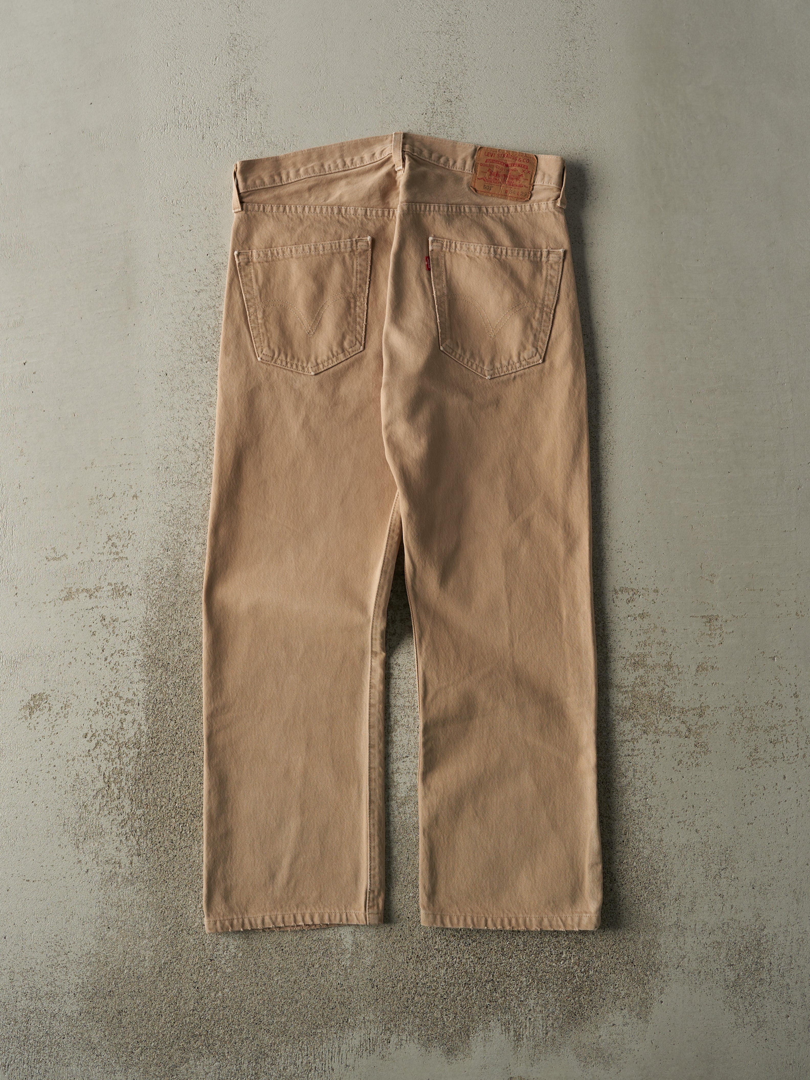 Vintage Y2K Beige Levi's 501 Denim Pants (34x28)