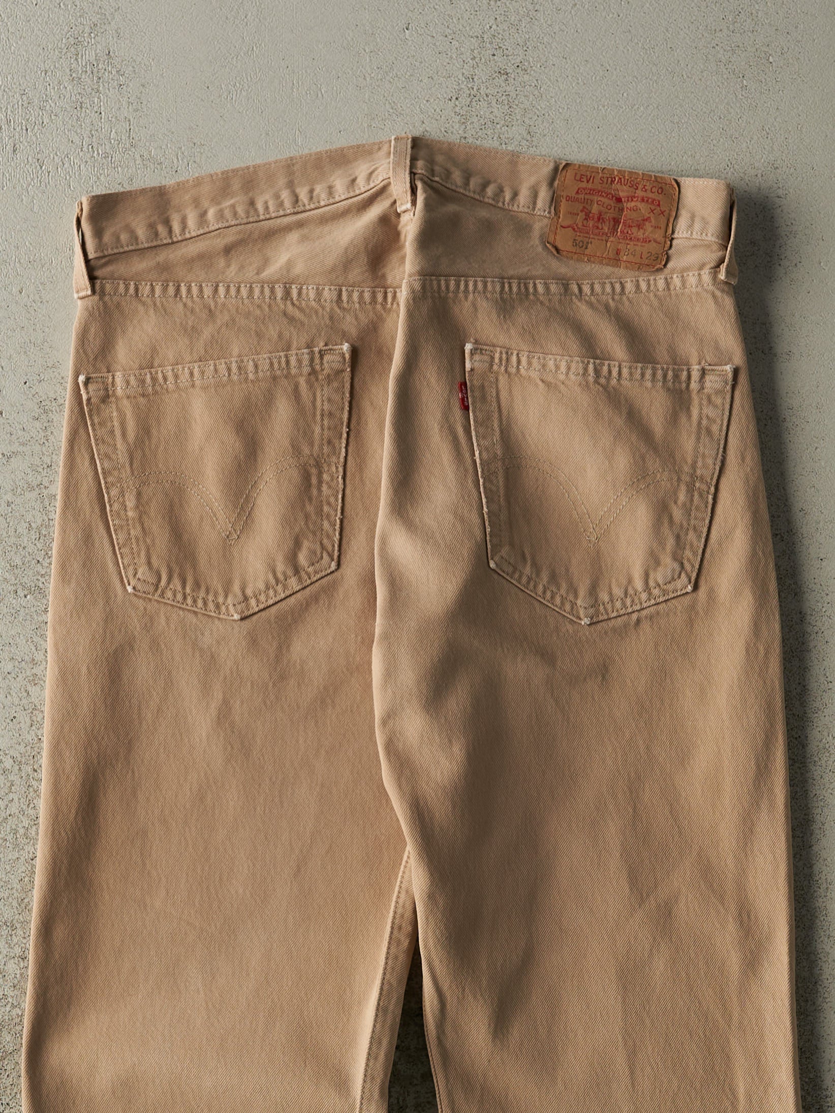 Vintage Y2K Beige Levi's 501 Denim Pants (34x28)