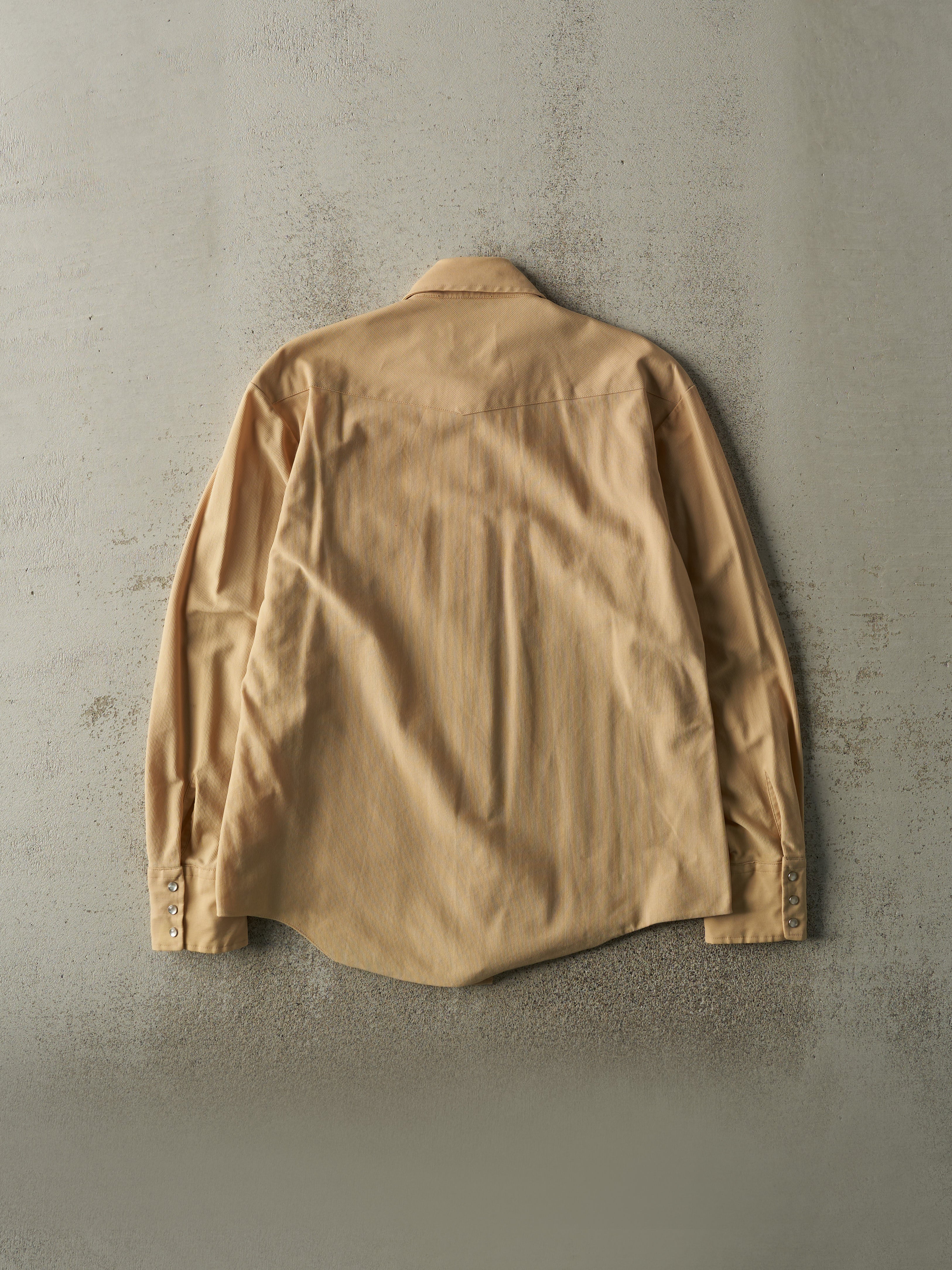 Vintage 70s Beige Western Button Up (L/XL)
