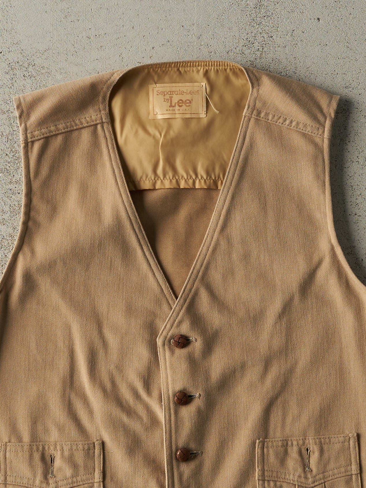 Vintage 70s Beige Western Vest (S/M)