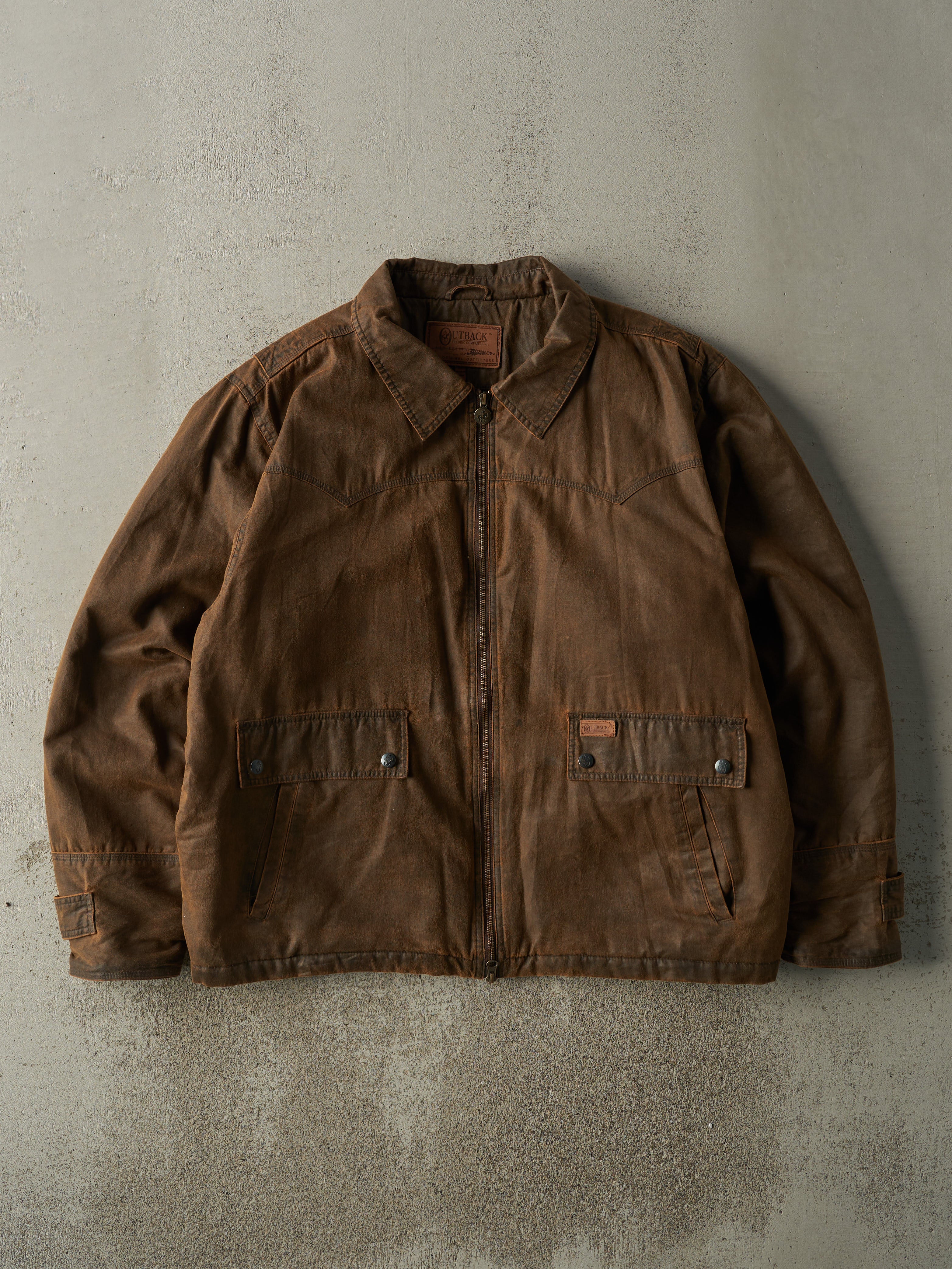 Vintage 90s Brown Outback Landsman Fleece Lined Jacket (XXL)