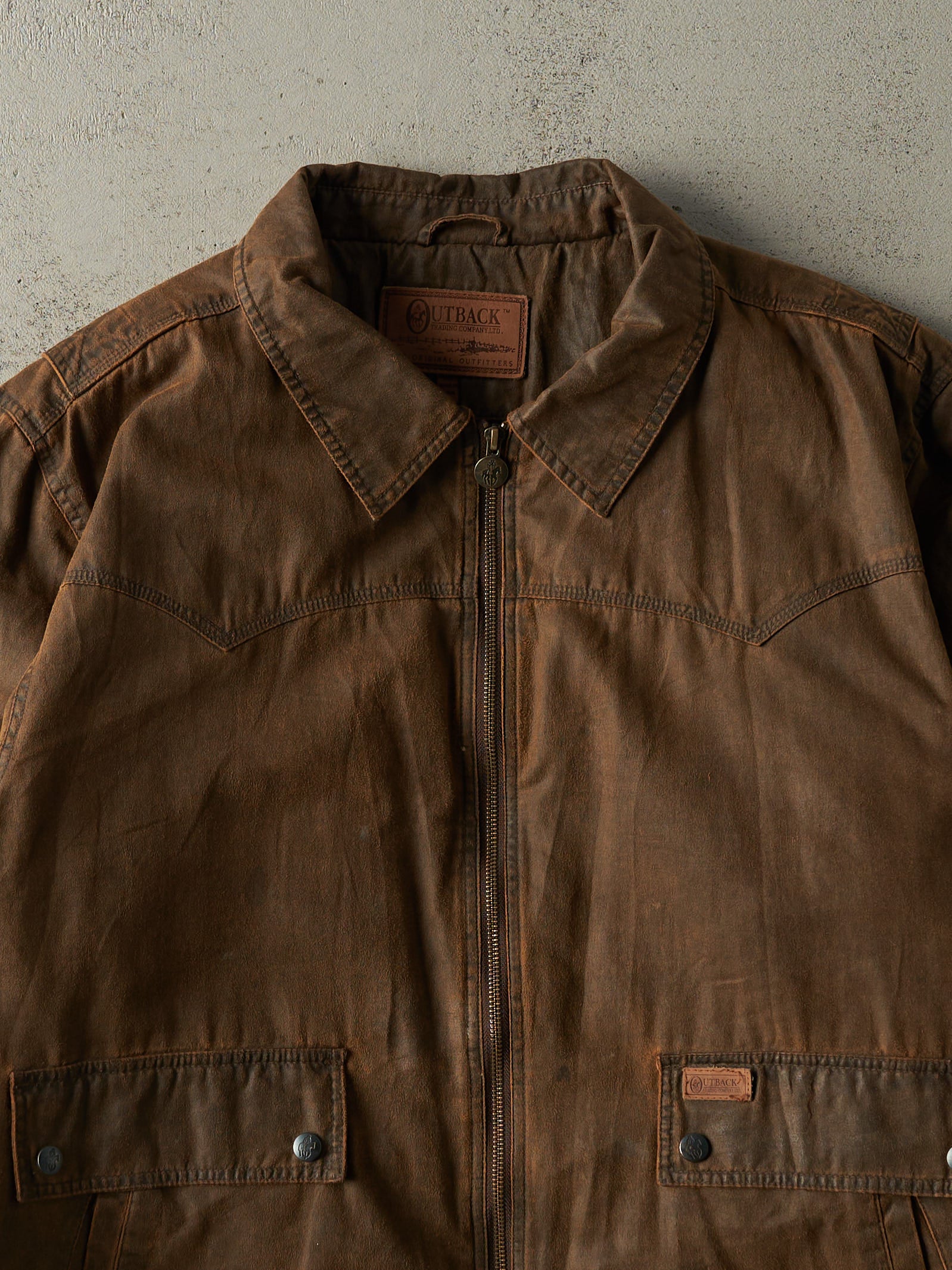 Vintage 90s Brown Outback Landsman Fleece Lined Jacket (XXL)