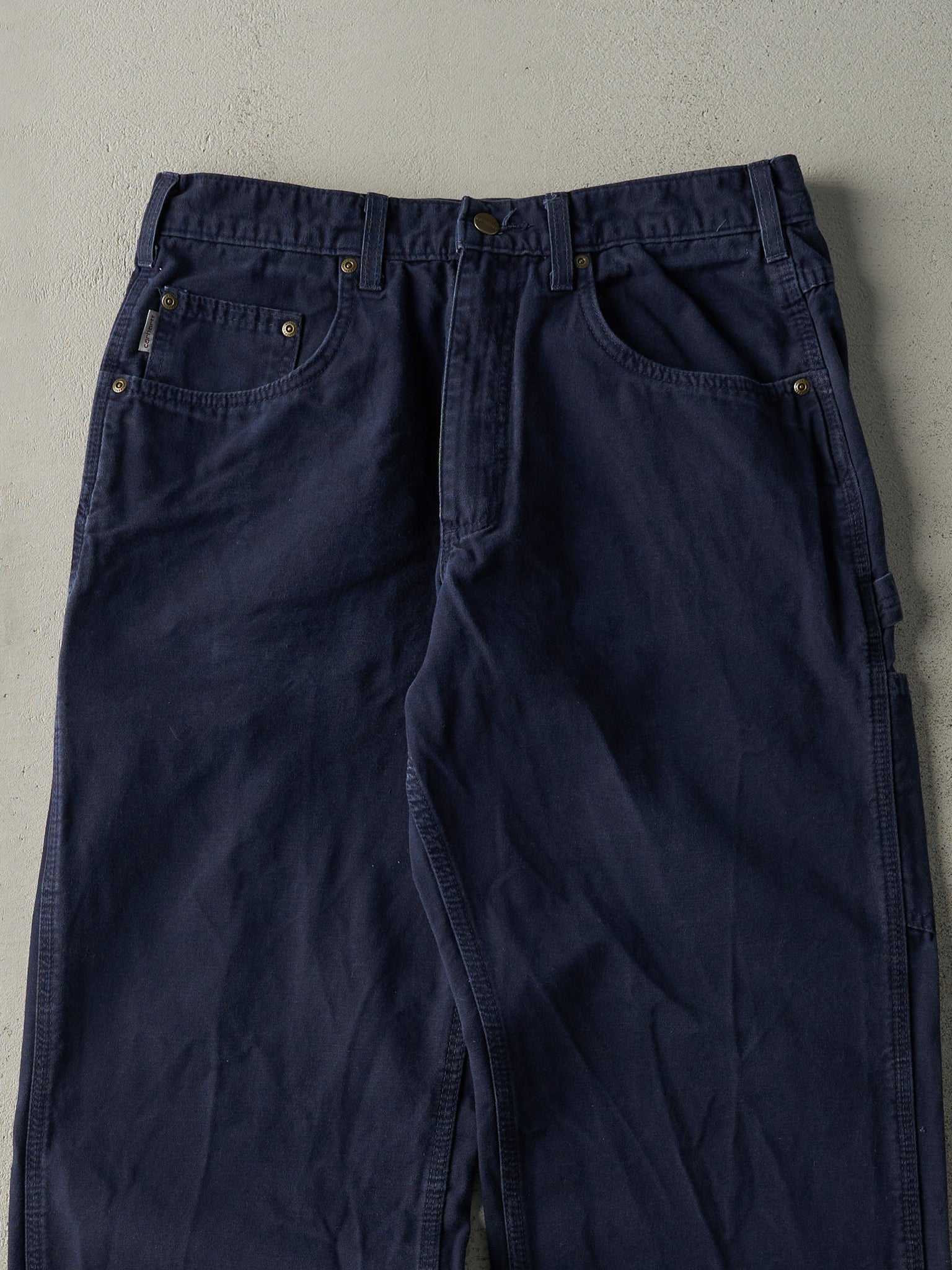 Vintage Y2K Navy Blue Carhartt Lightweight Carpenter Pants (32x30.5)