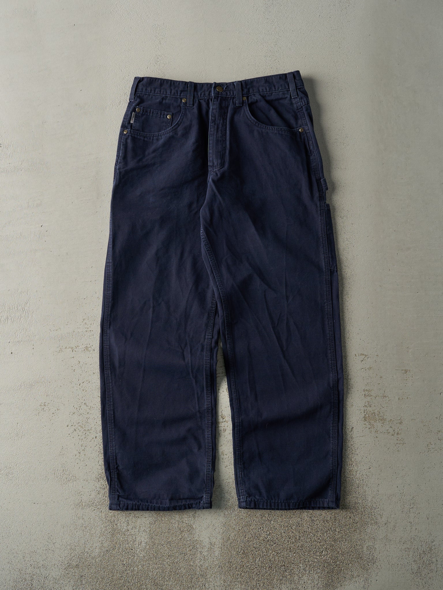 Vintage Y2K Navy Blue Carhartt Lightweight Carpenter Pants (32x30.5)