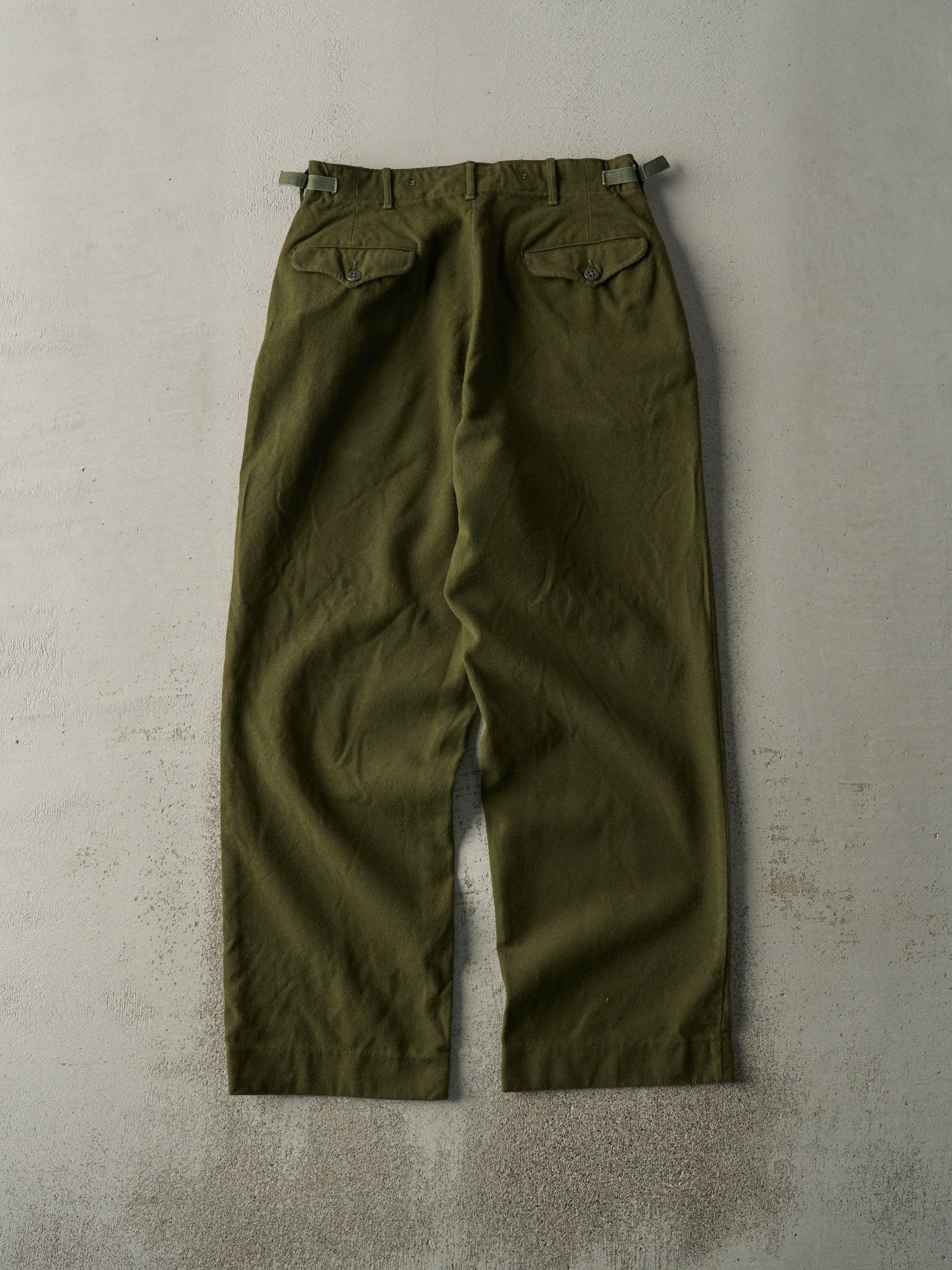 Vintage 80s Army Green OG 108 Military Wool Pants (29x29 Vintage 80s Army Green OG 108 Military Wool Pants (29x29