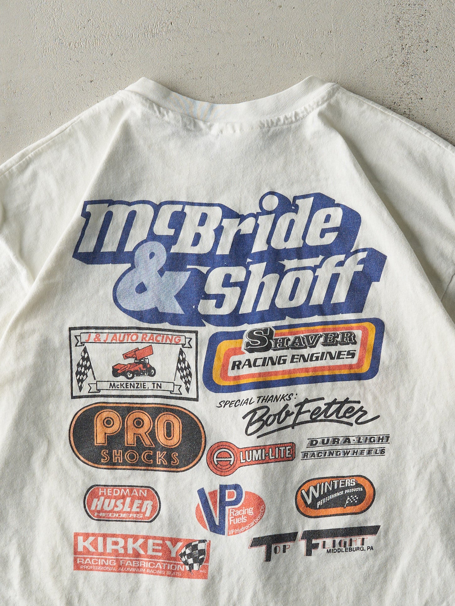 Vintage 90' White Frankie Kerr Racing Single Stitch Tee (M/L)