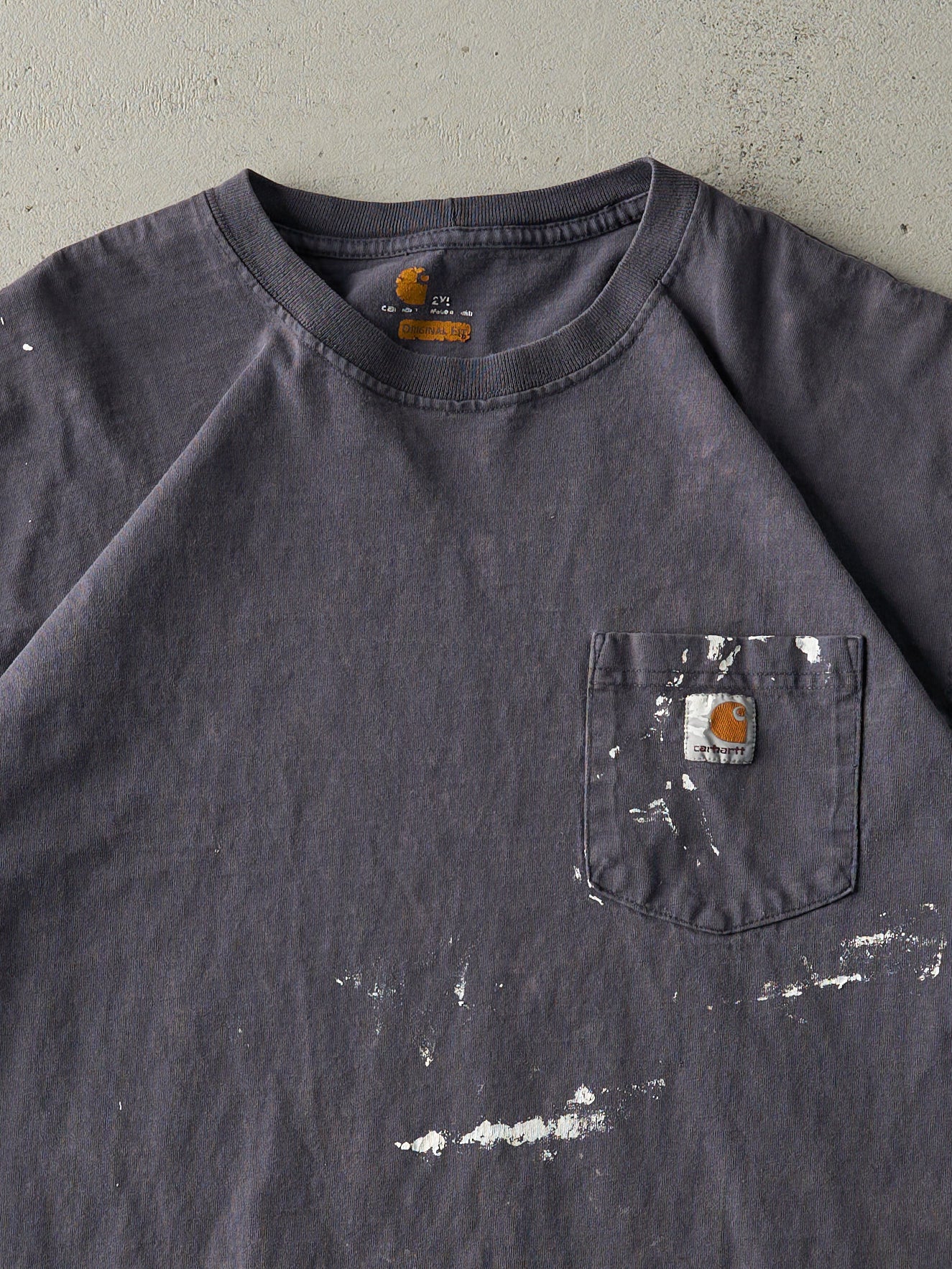 Vintage Y2K Grey Carhartt Pocket Tee (XL)