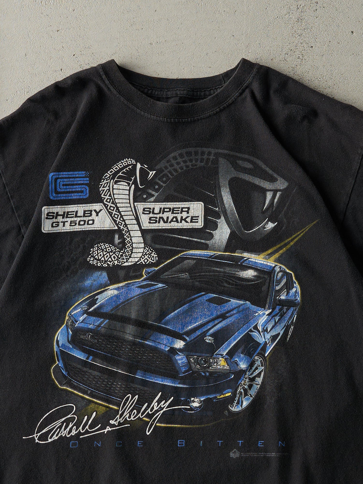 Vintage Y2K Black Shelby Cobra Car Tee (M)