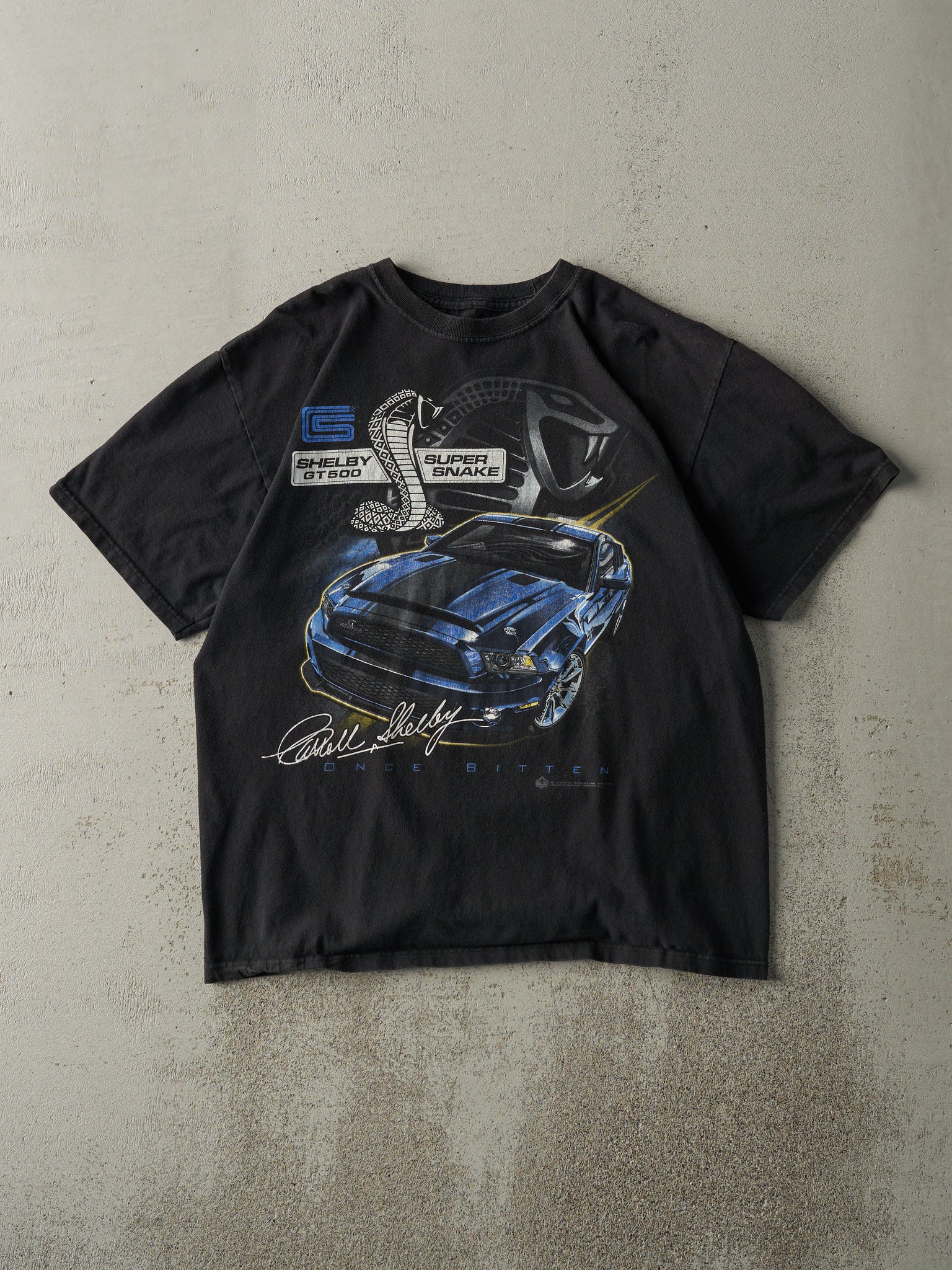 Vintage Y2K Black Shelby Cobra Car Tee (M)