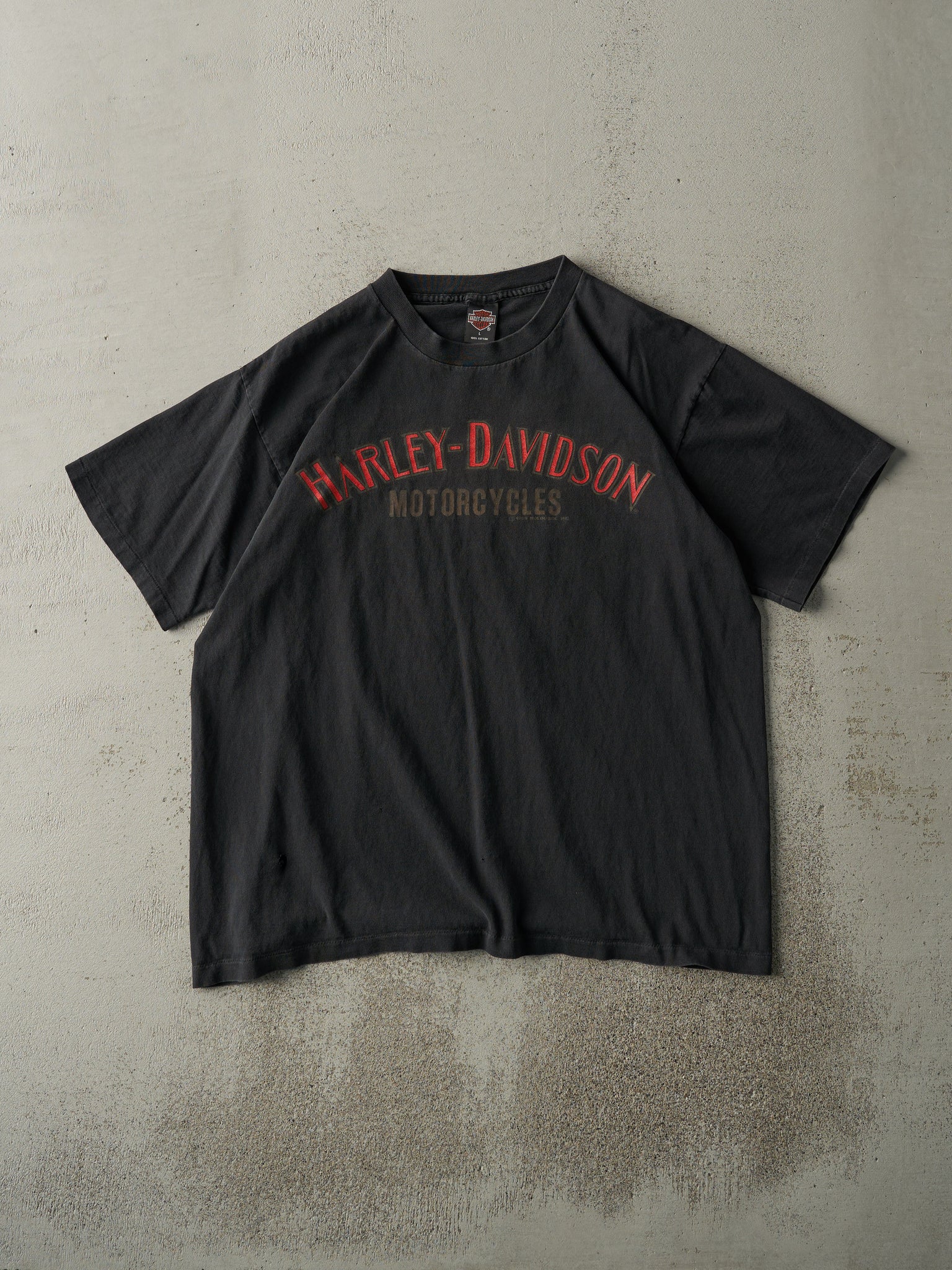 Vintage 92' Faded Black Valley Forge, PA Harley Davidson Single Stitch Tee (M)