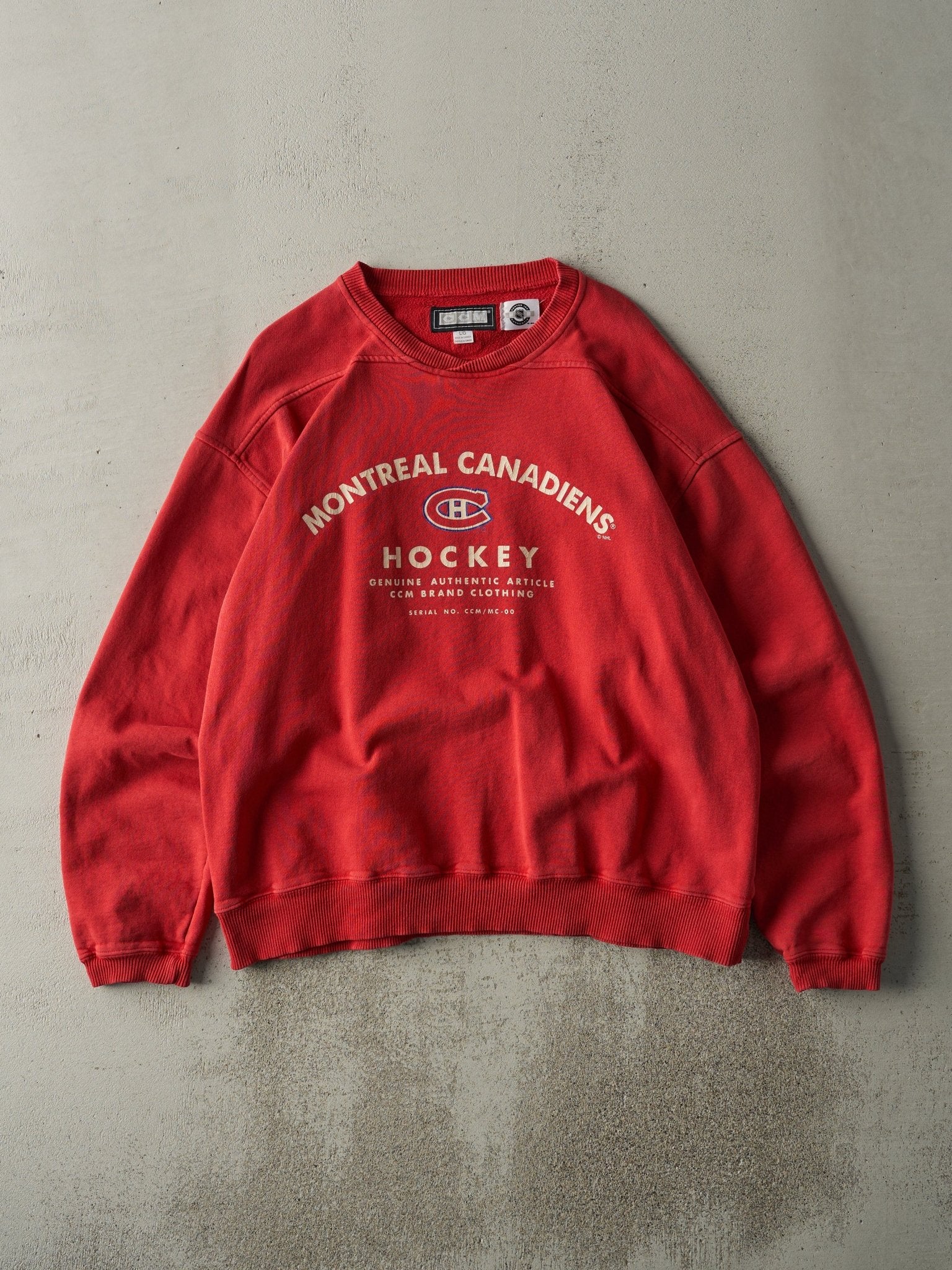 Vintage 90s Red Montreal Canadians Crewneck (L)