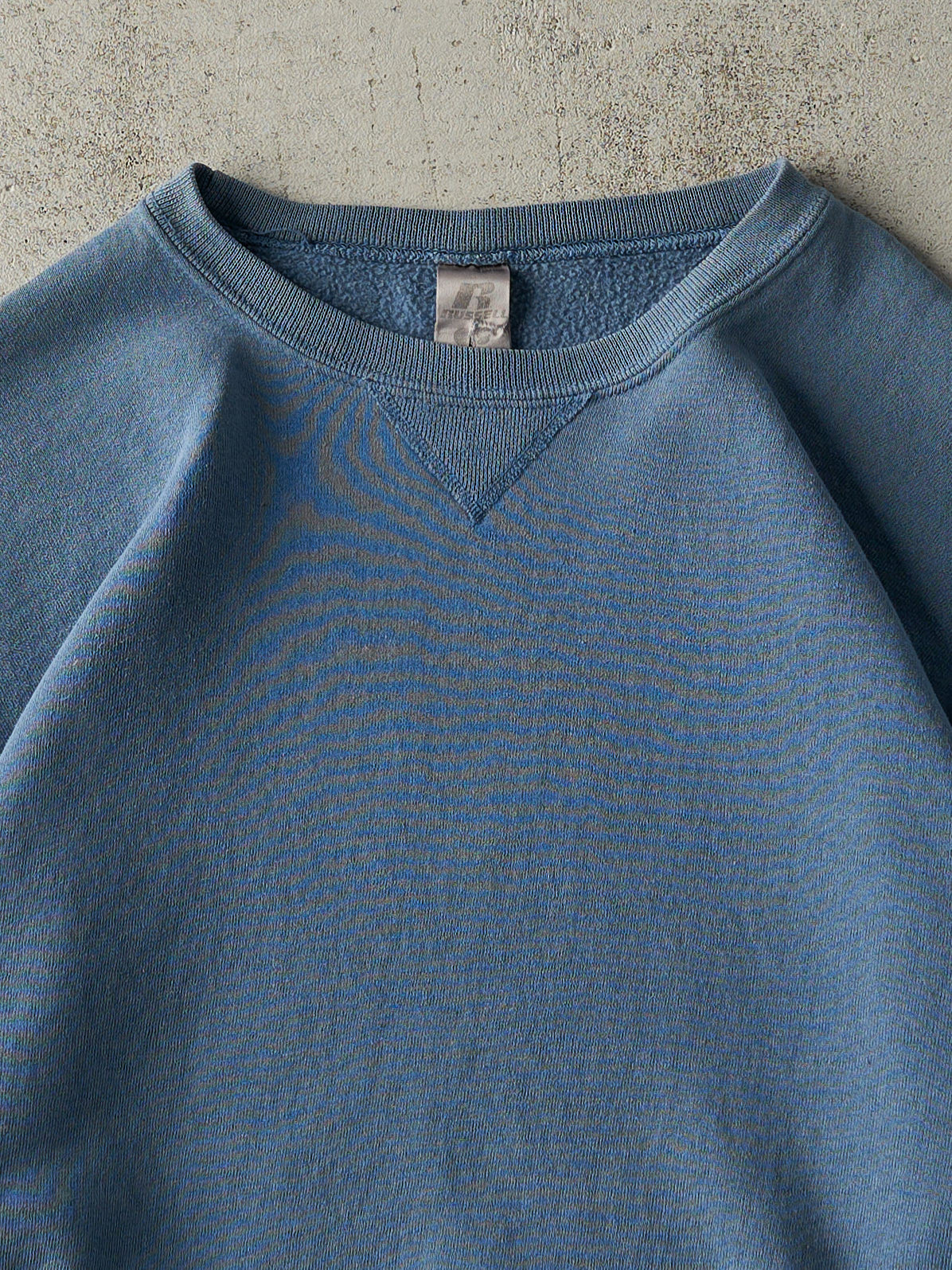 Vintage Y2K Slate Blue Russell Athletic Blank Crewneck (M/L)