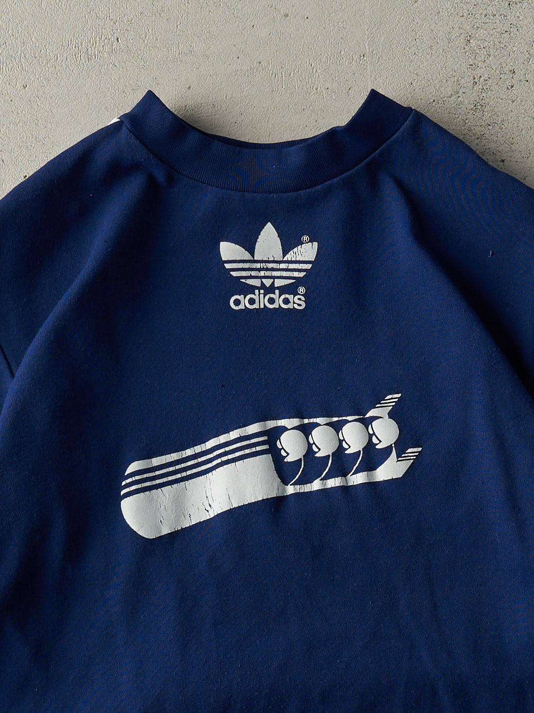 Vintage Y2K Navy Blue Adidas Bobsledding Lightweight Crewneck (M)